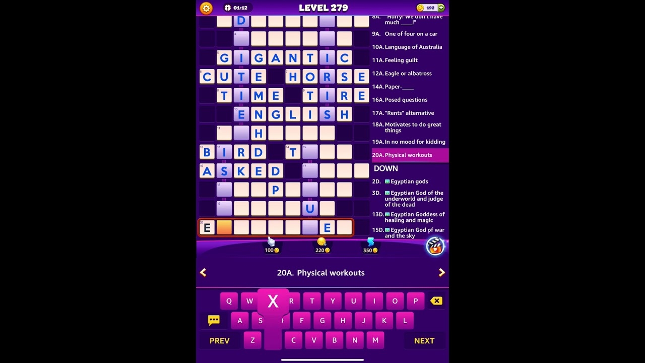 Word Hike Level 279 Egypt Egyptian Gods Crossword Puzzle Game App YouTube