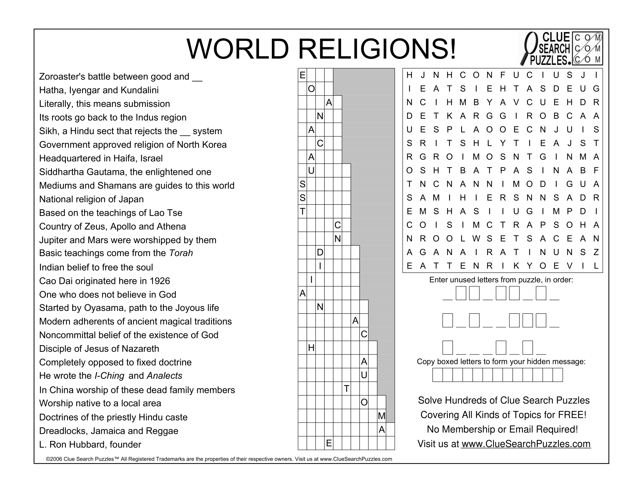 WORLD RELIGIONS TRIVIA QUIZ