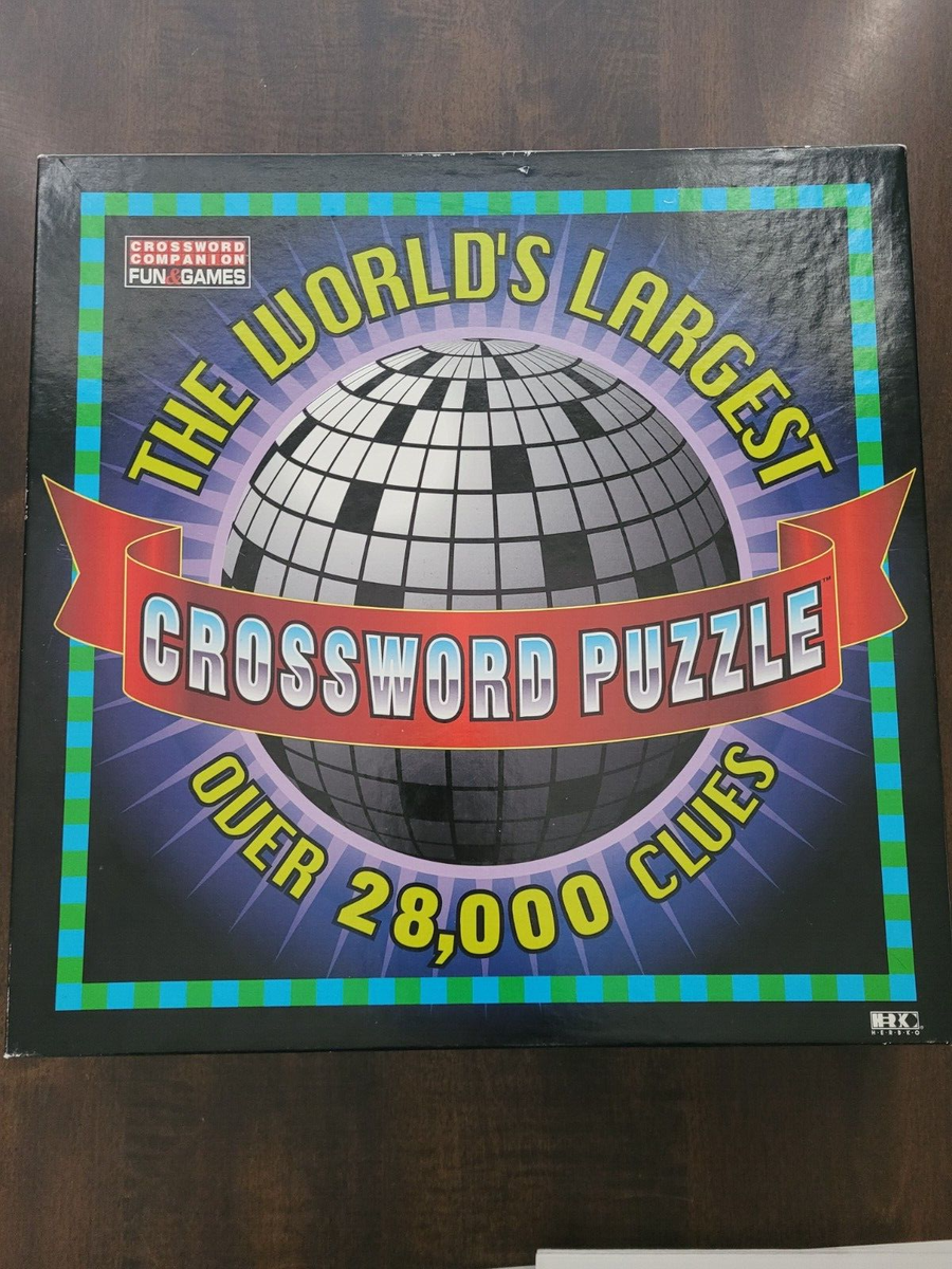 World s Largest Crossword Puzzle 7 x7 Over 28K Clues 91K Squares EBay