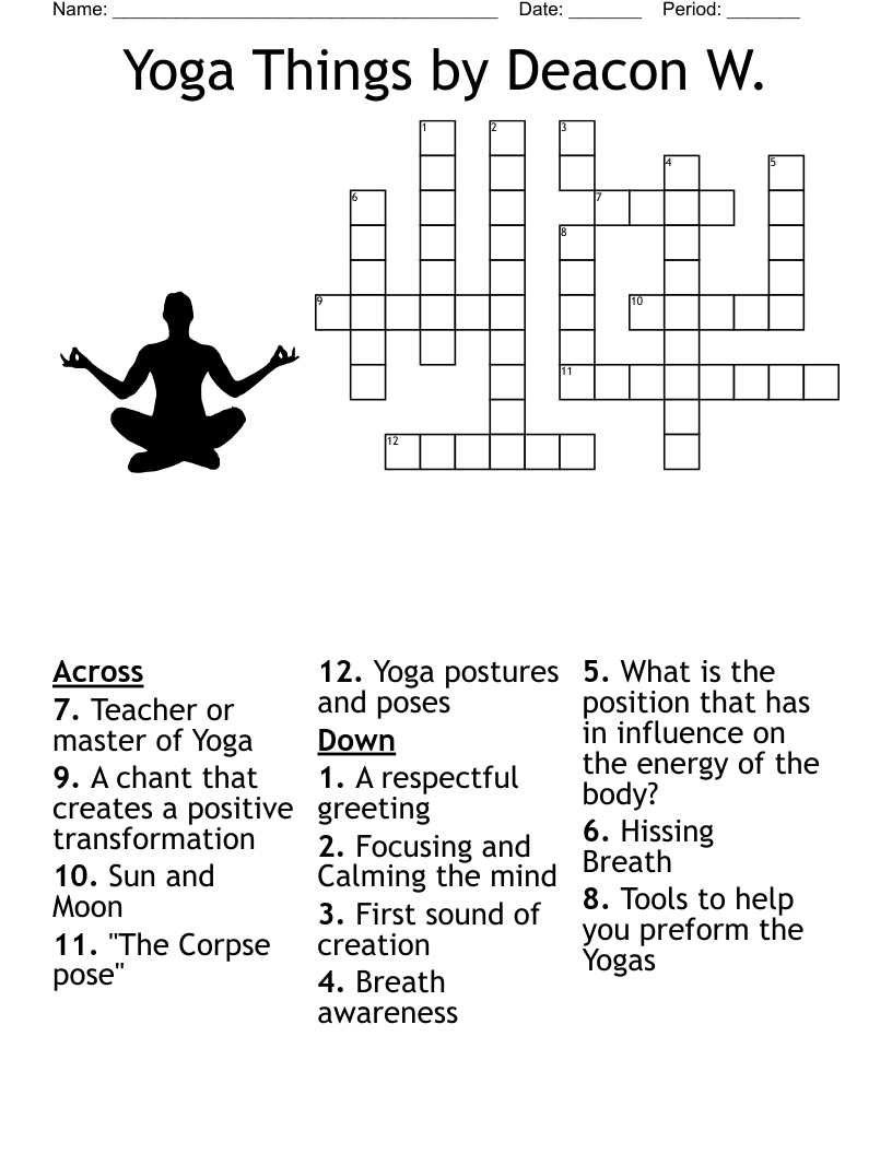 Yoga Things By Deacon W Crossword WordMint