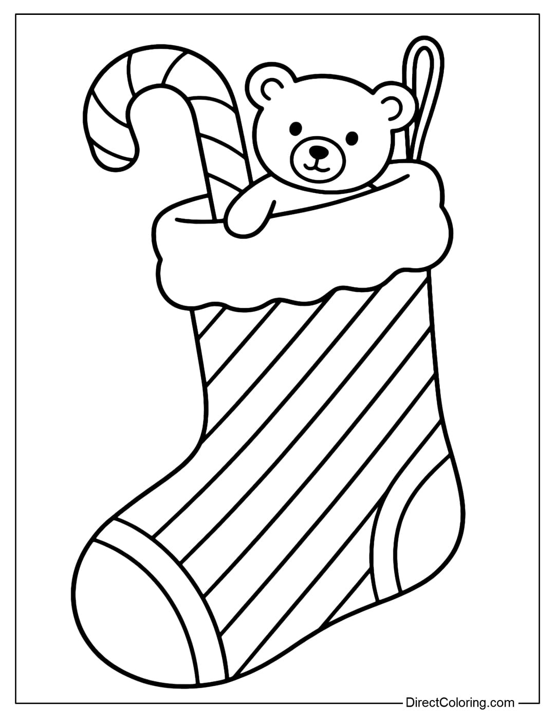 Christmas Stocking Coloring Pages Free PDF To Download And Print