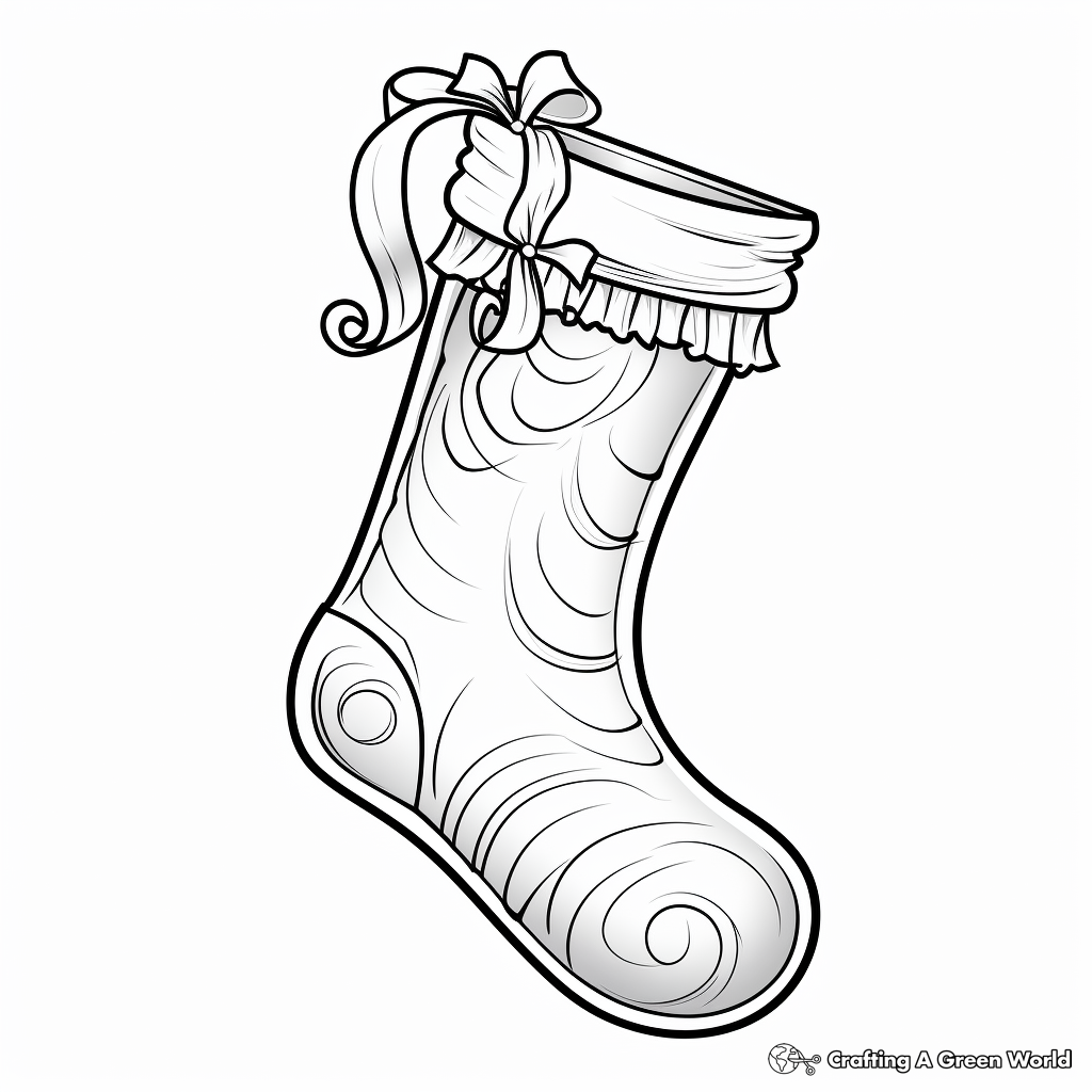 Stocking Coloring Pages Free Printable 