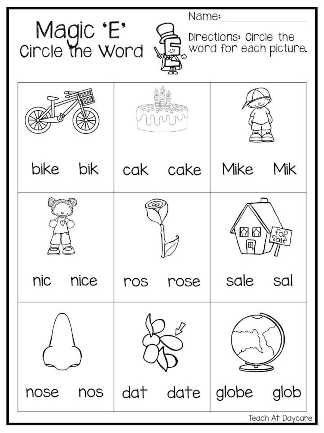 10 Printable Silent E Worksheets 1st 2nd Grade ELA Worksheets Etsy Norway