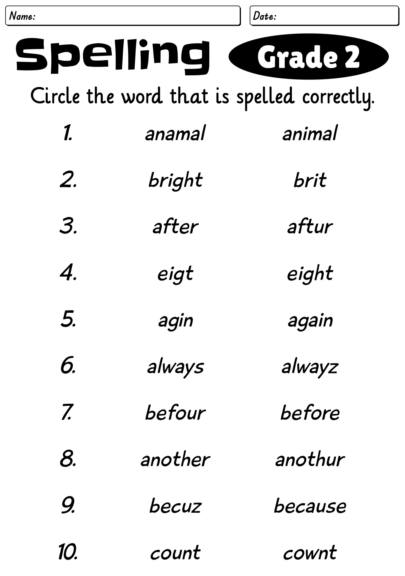12 English Worksheets For Grade 2 Free PDF At Worksheeto