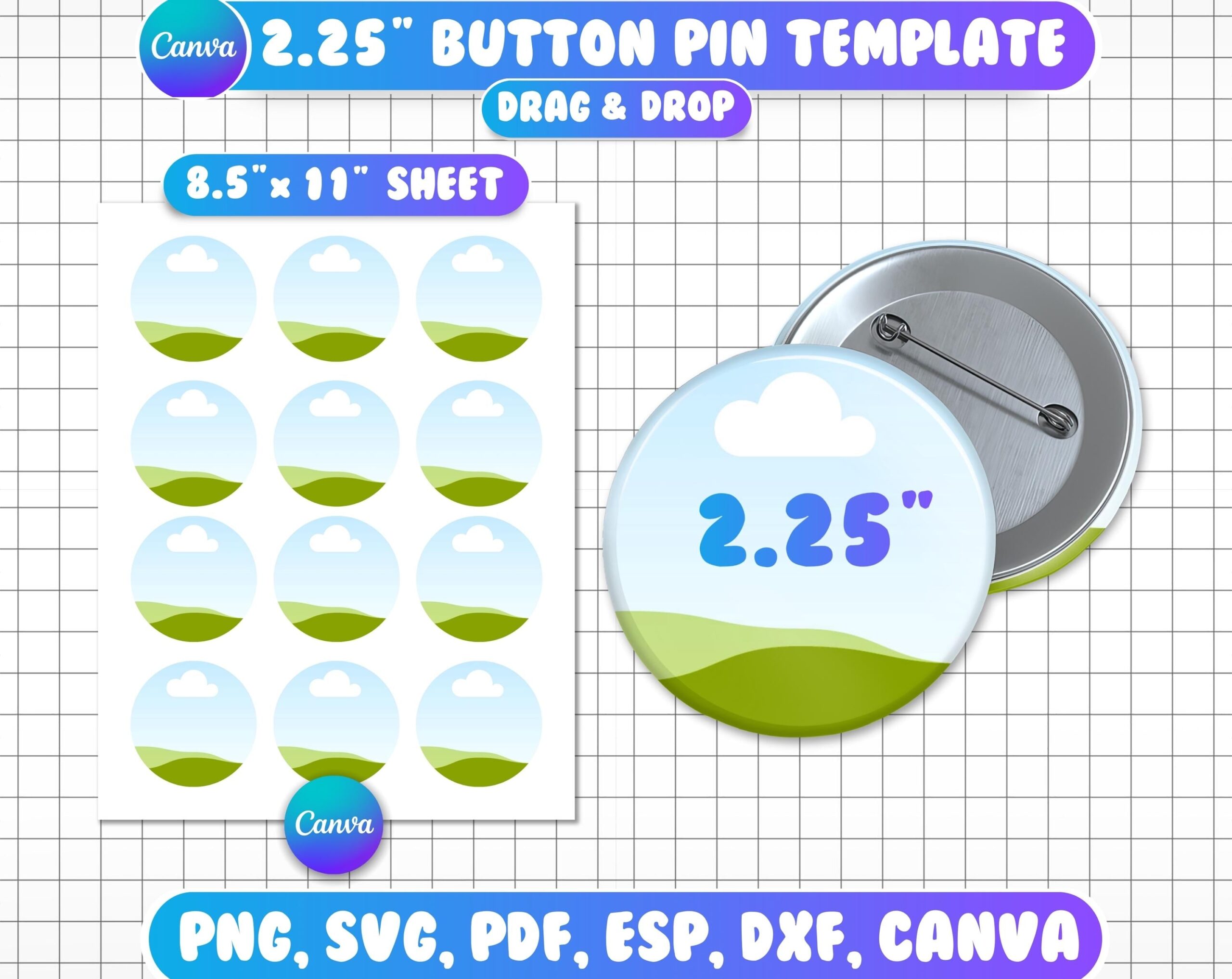 2 25 Button Pin Template Canva Button Pin Template Circle Button Pin Button Pin Svg Sublimation Button Template Printable Button Pin Etsy Israel