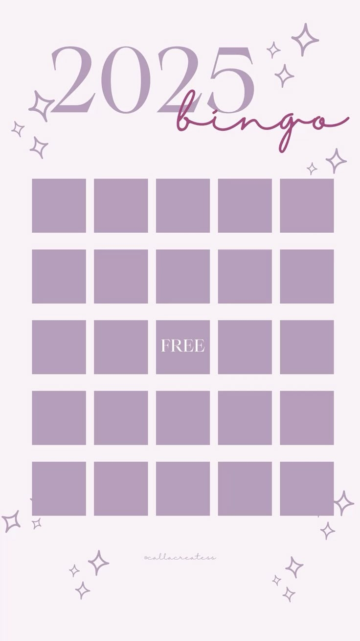 2025 Bingo Card Template 2025 Bingo Card Template