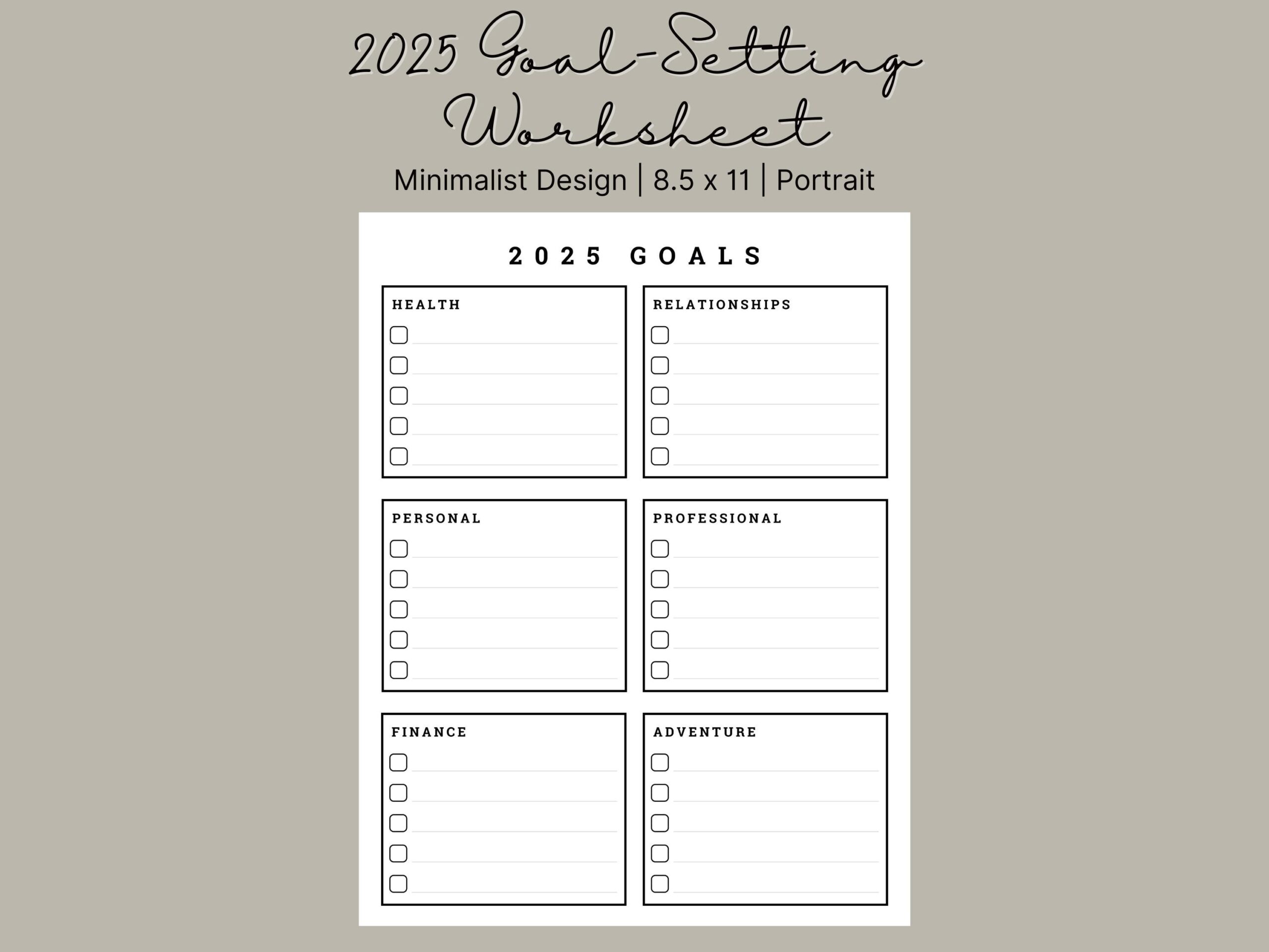 2025 Goal Setting And Manifestation Worksheet Goal Planning Template Intentions Vision Board Workbook Law Of Attraction Printable Etsy
