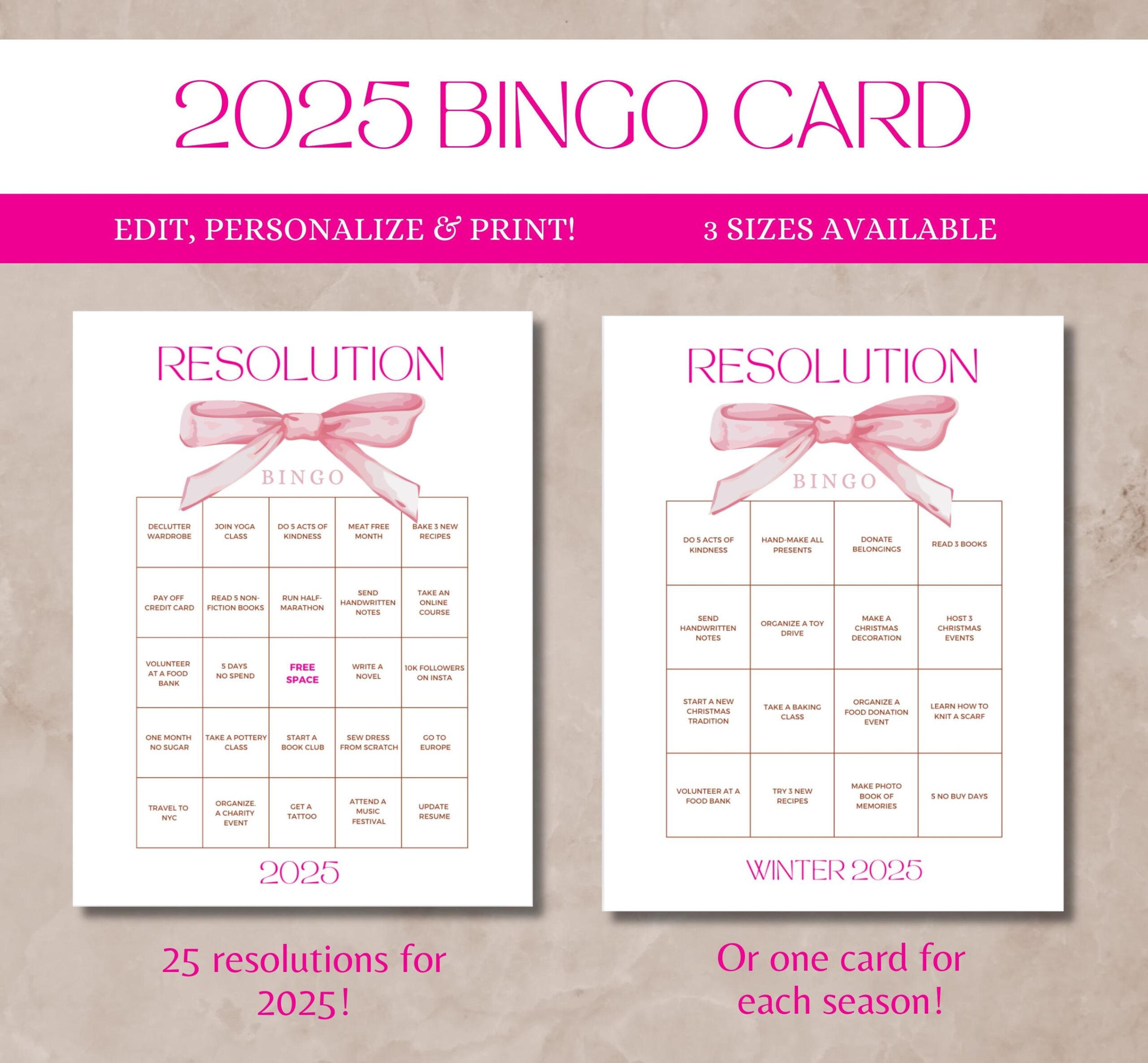 2025 bingo card template 2025 bingo card template