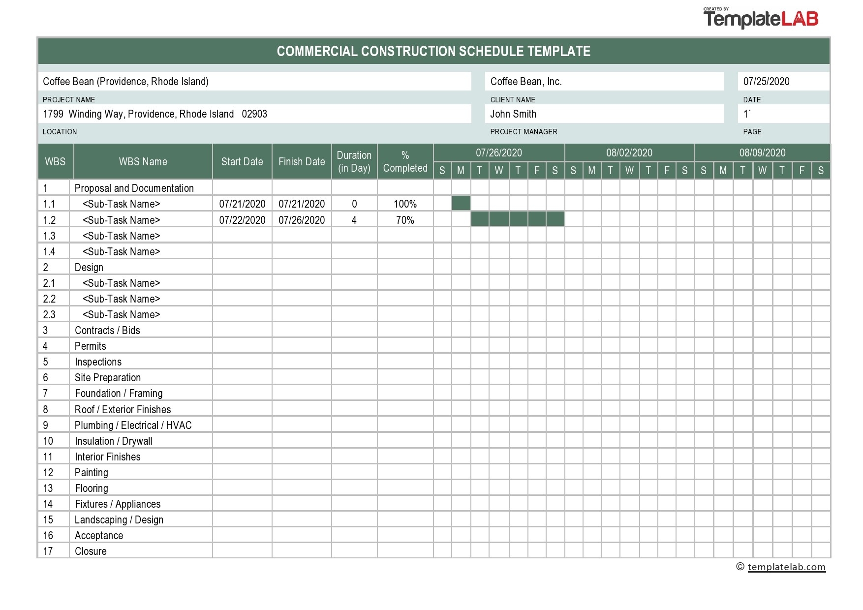 23 Construction Schedule Templates In Word Excel TemplateLab
