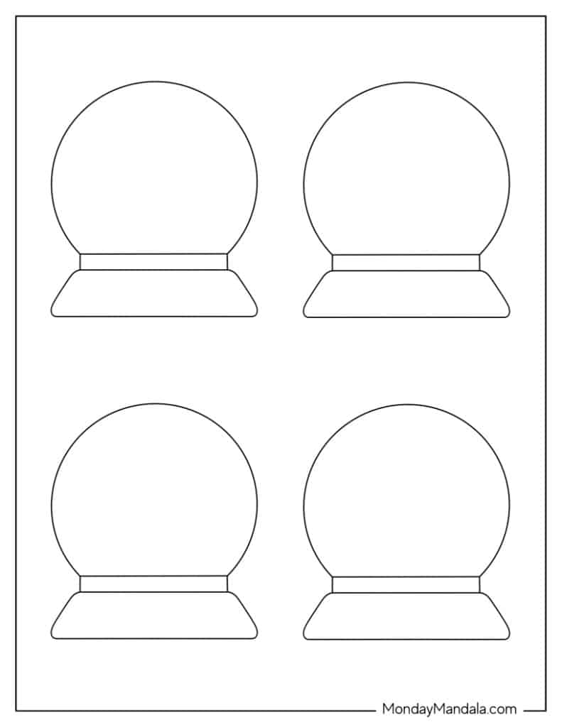 snow globe template