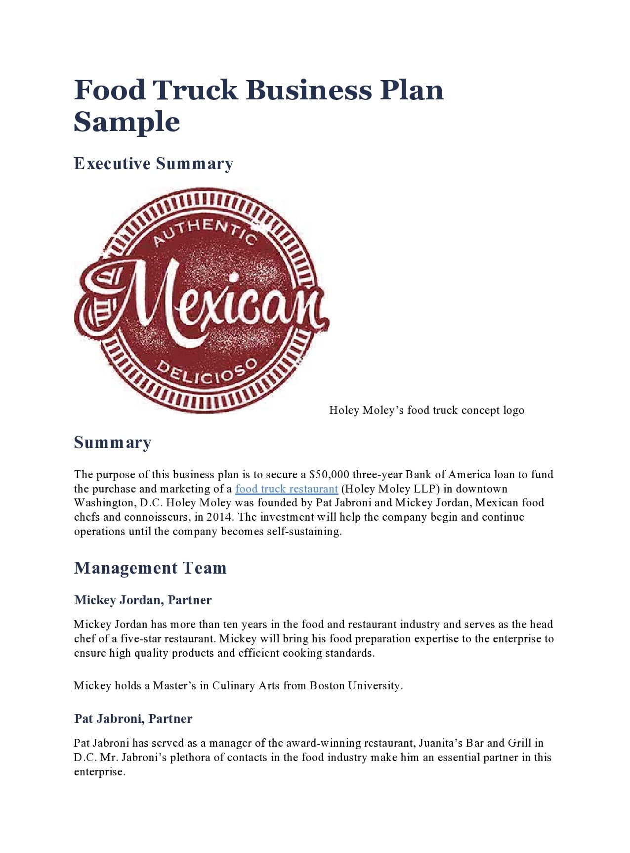 29 Proven Food Truck Business Plans PDF Word TemplateArchive