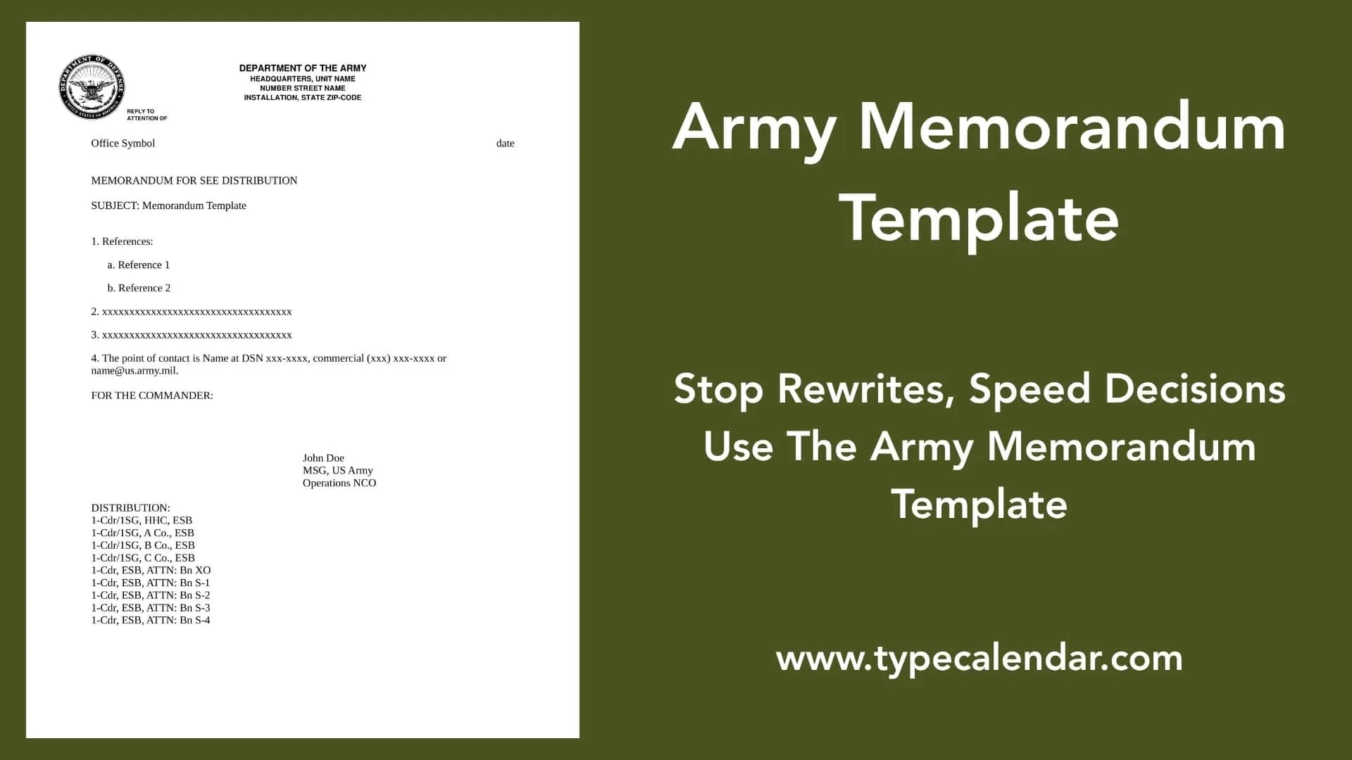 30 Free Printable Army Memorandum Templates PDF Word