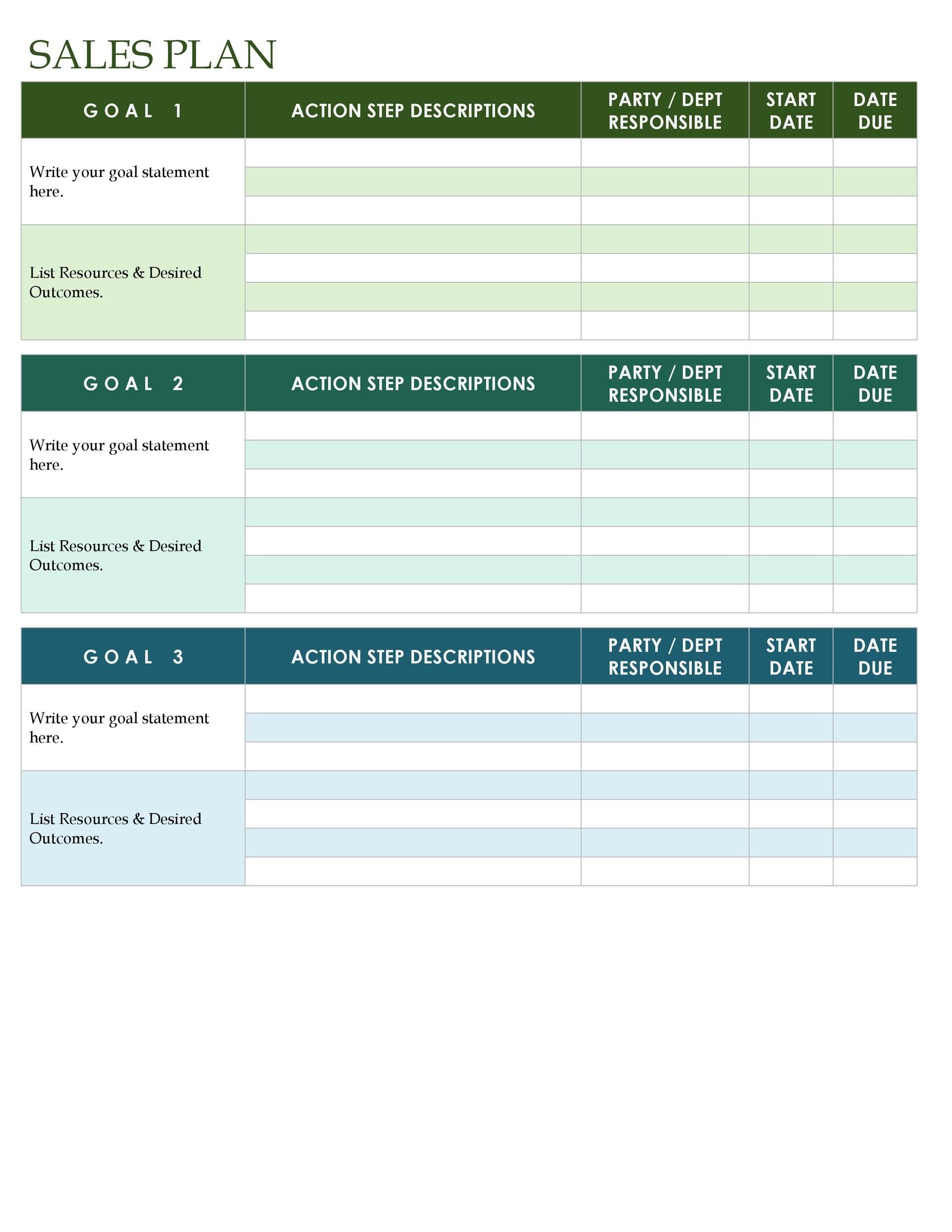32 Sales Plan Sales Strategy Templates Word Excel 