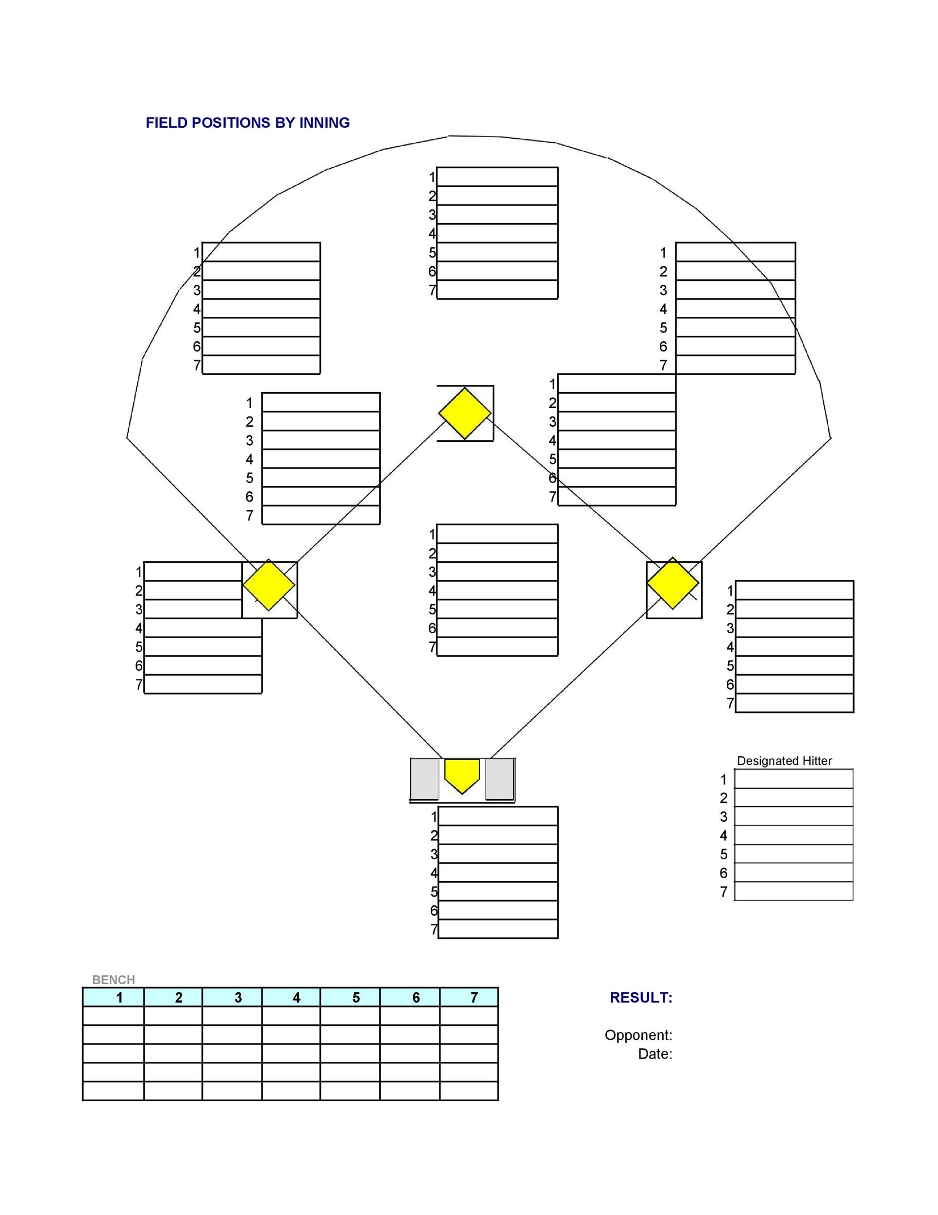 33 Printable Baseball Lineup Templates Free Download TemplateLab 33 Printable Baseball Lineup Templates Free Download TemplateLab