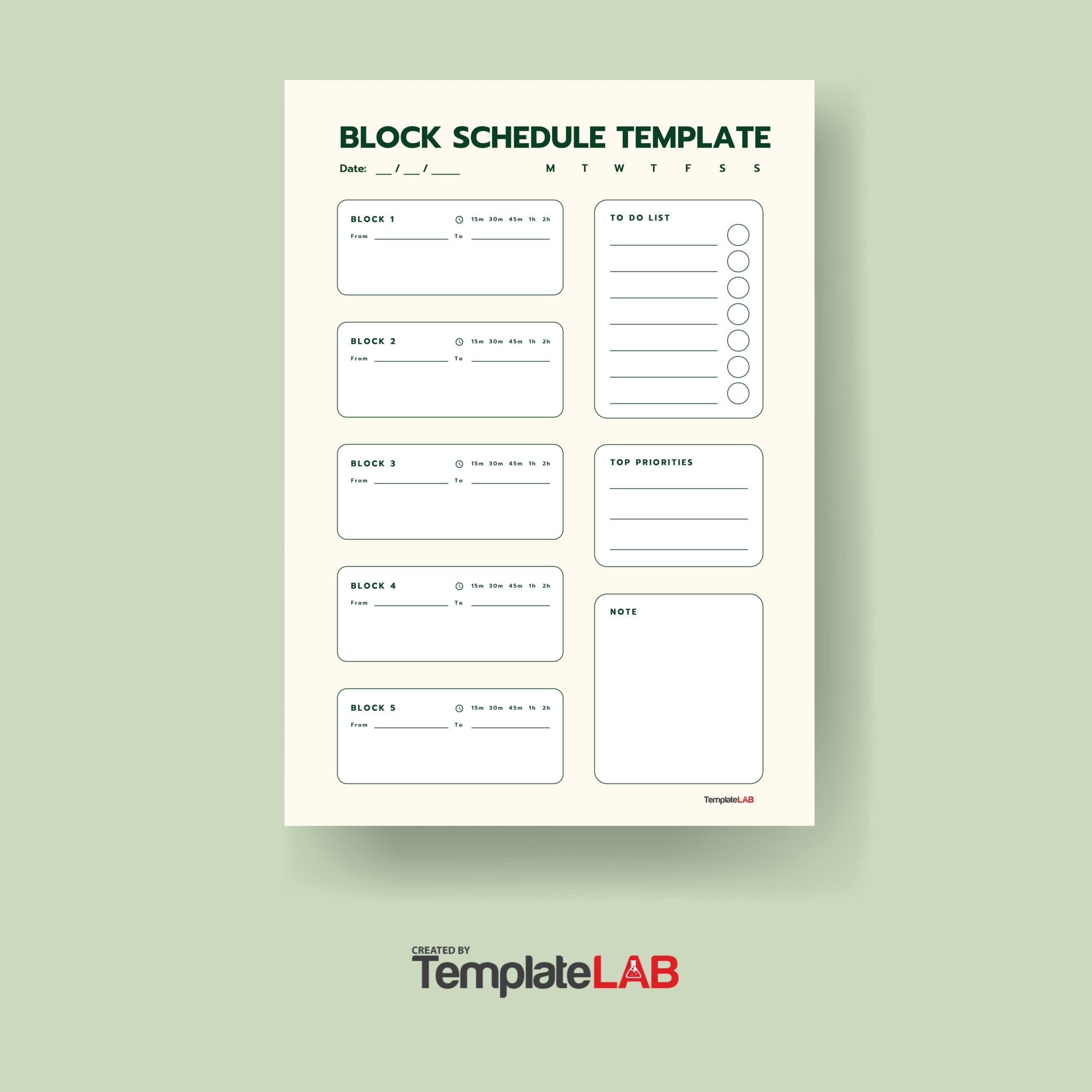 37 Printable Time Blocking Templates Weekly Daily Monthly 