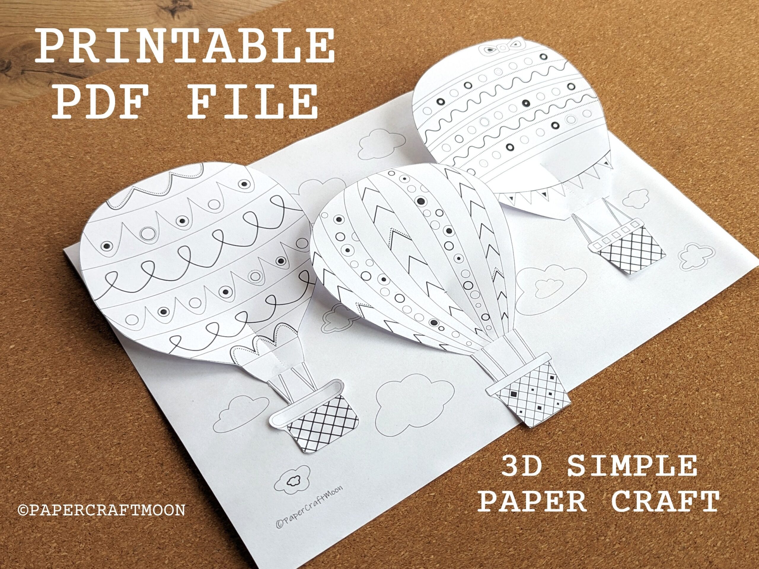 hot air balloon template