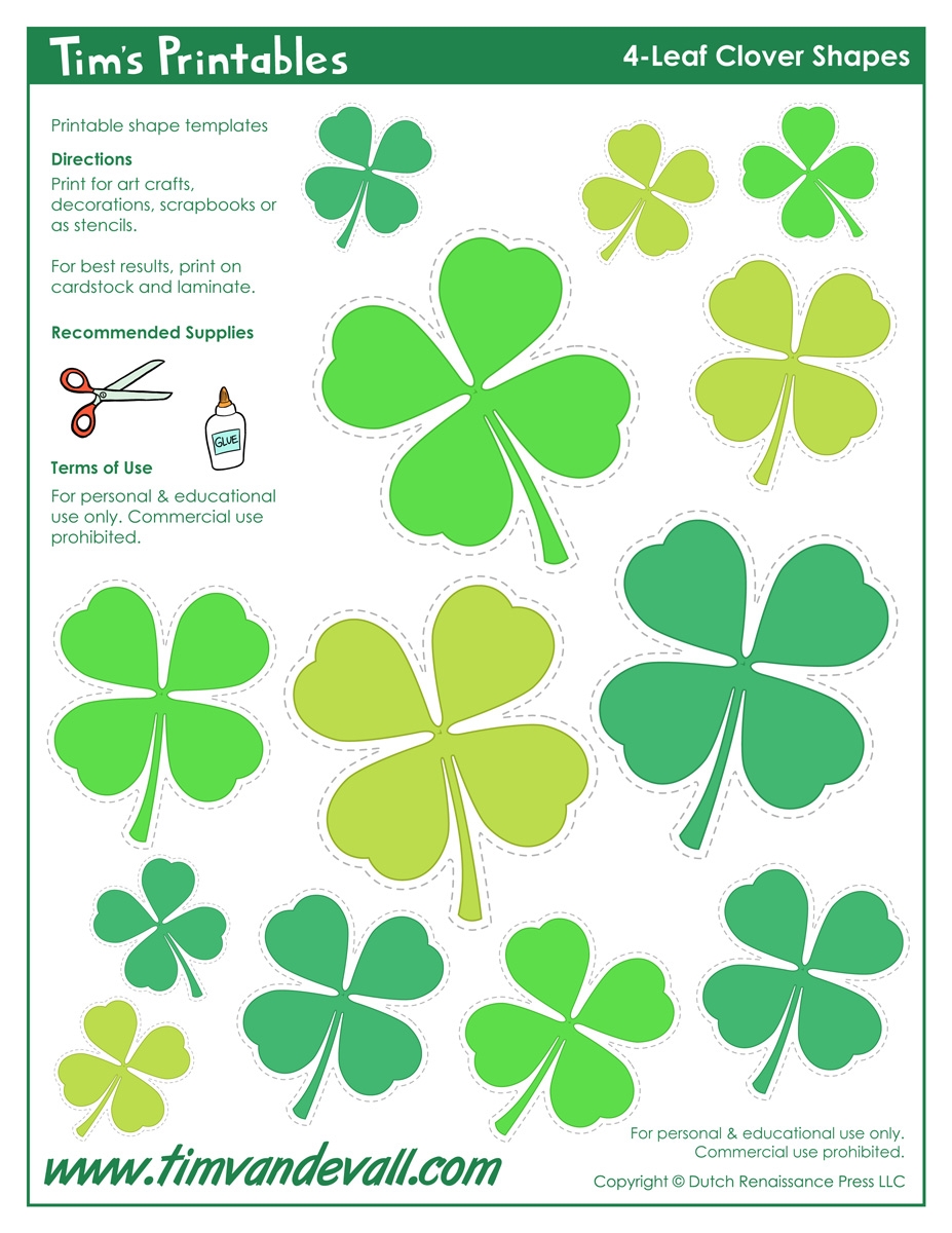 four leaf clover template four leaf clover template