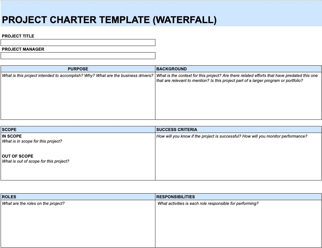 project charter template project charter template