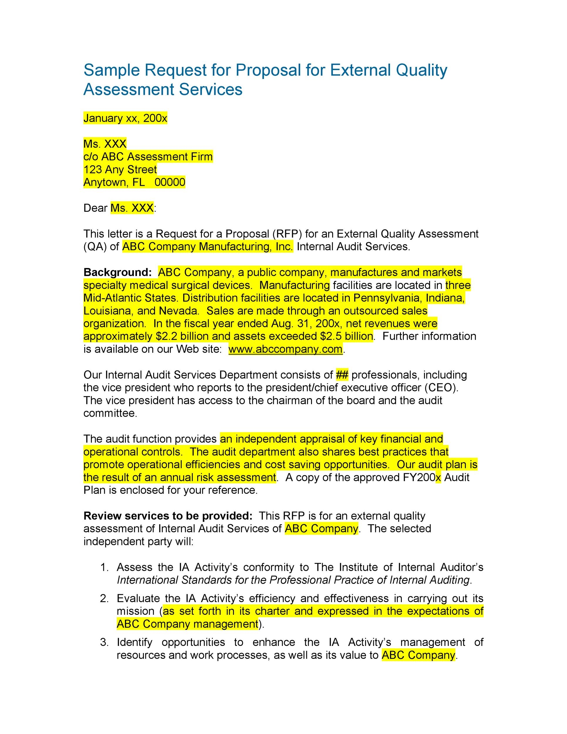 rfp response template rfp response template