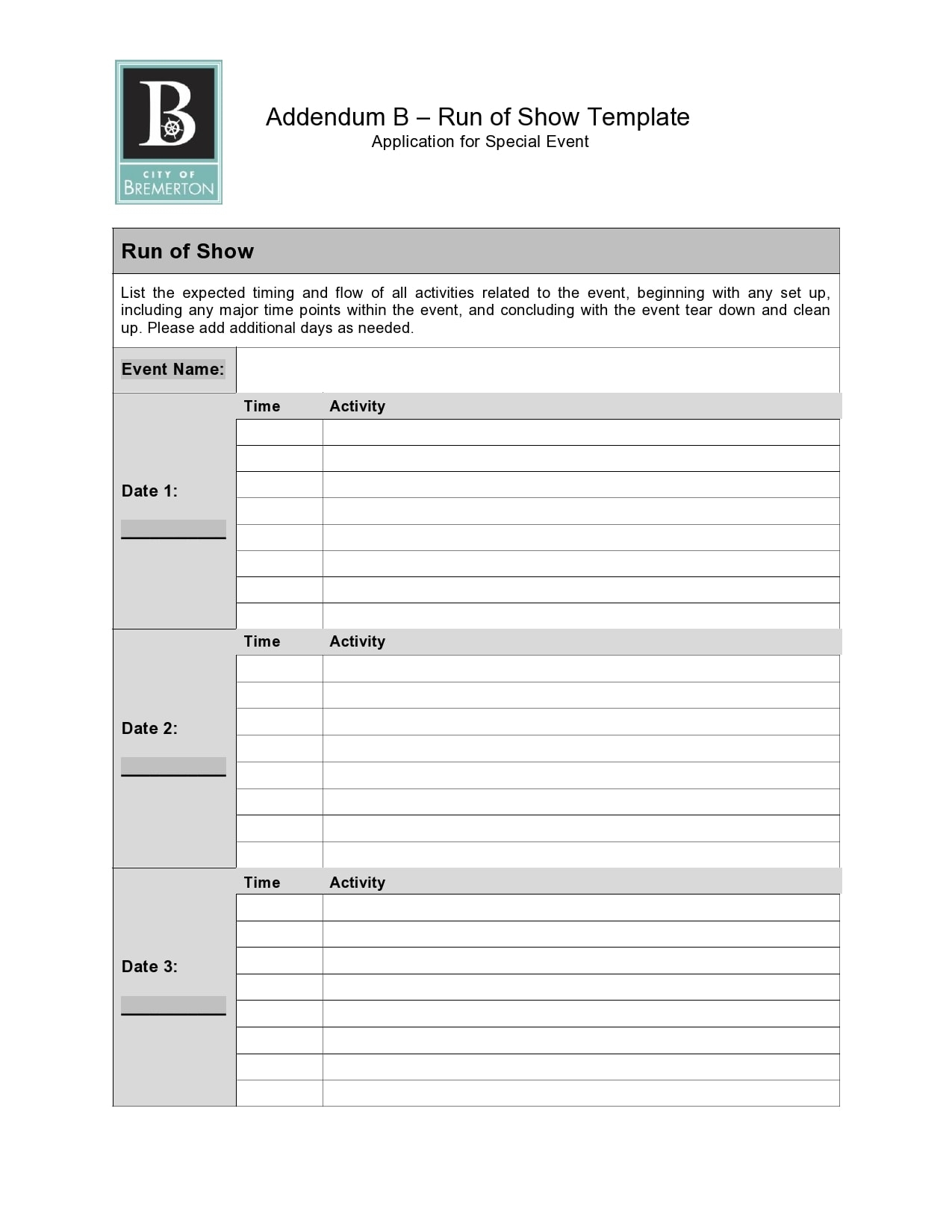40 Free Run Of Show Templates Excel Word TemplateArchive 40 Free Run Of Show Templates Excel Word TemplateArchive
