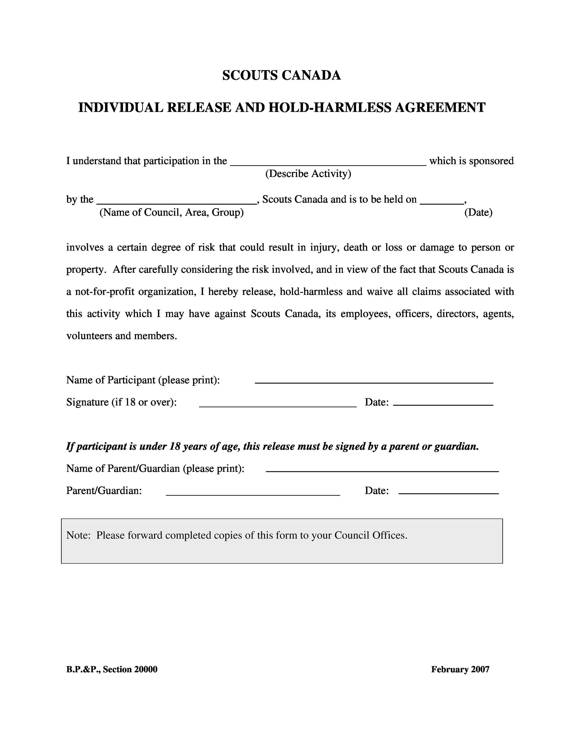 40 Hold Harmless Agreement Templates Free TemplateLab
