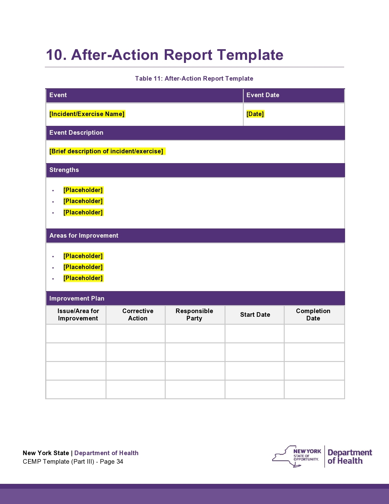 40 Simple After Action Report Templates Examples 