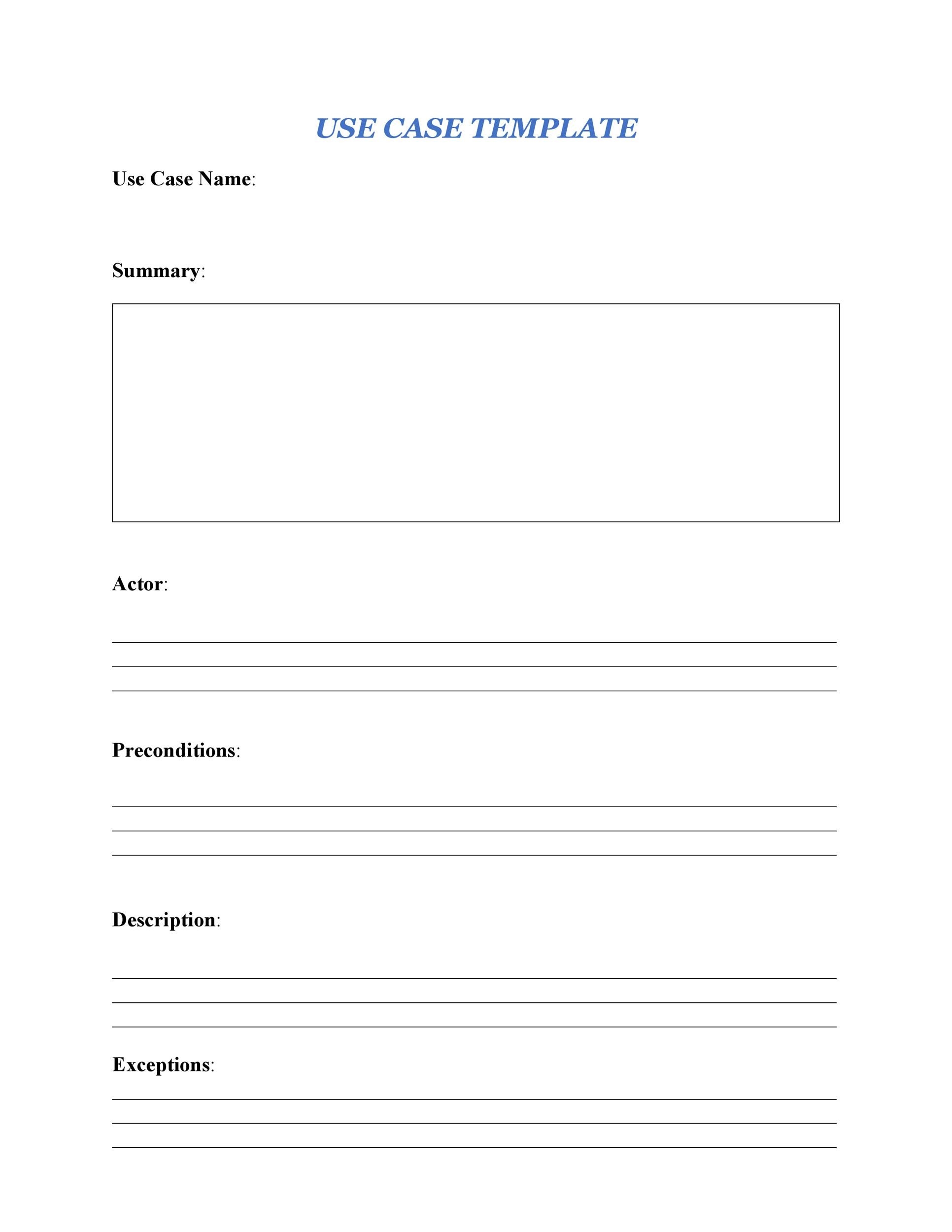 use case template word