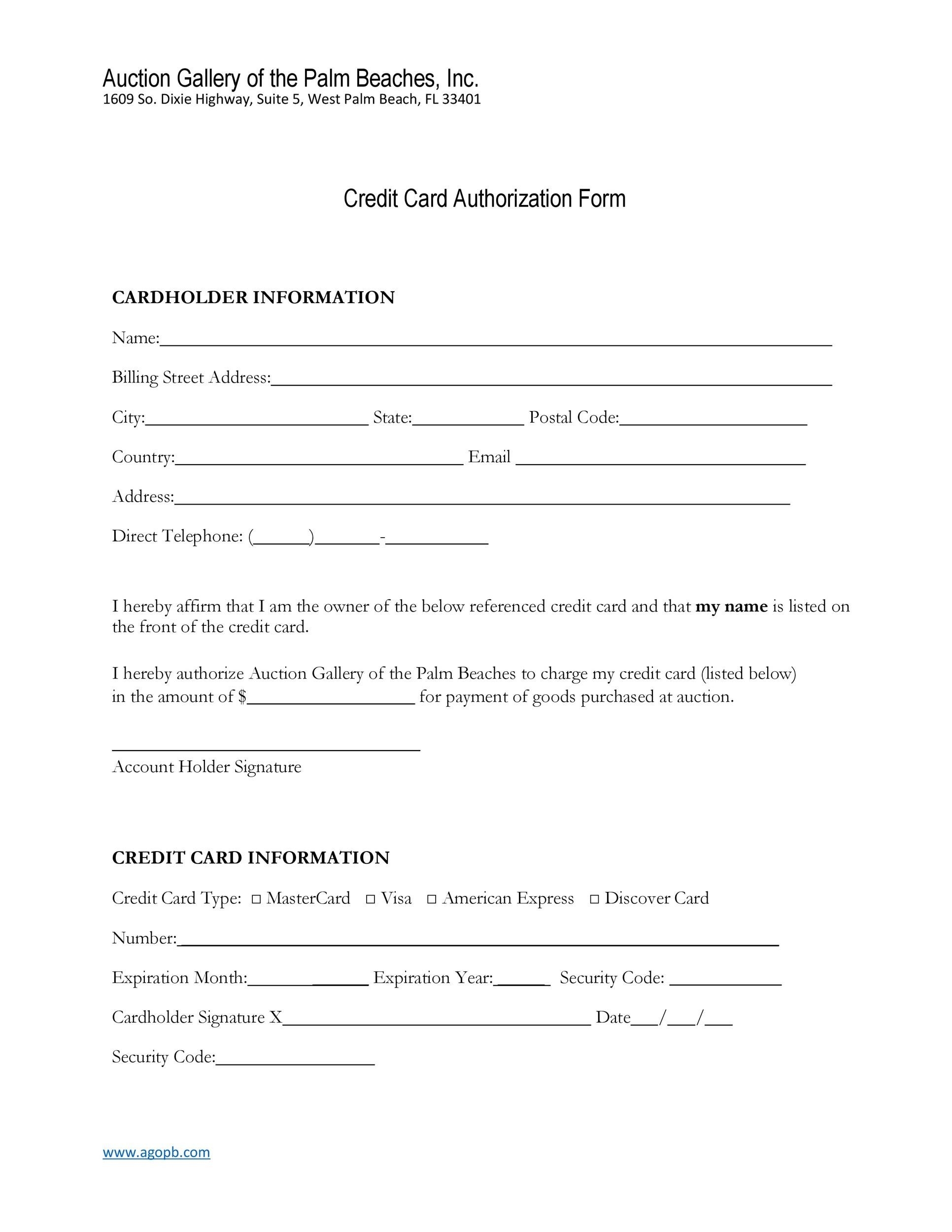 43 Credit Card Authorization Forms Templates Ready to Use 