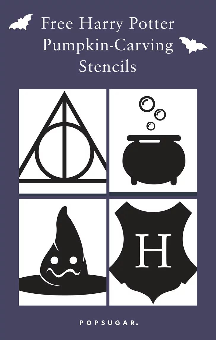 harry potter pumpkin template