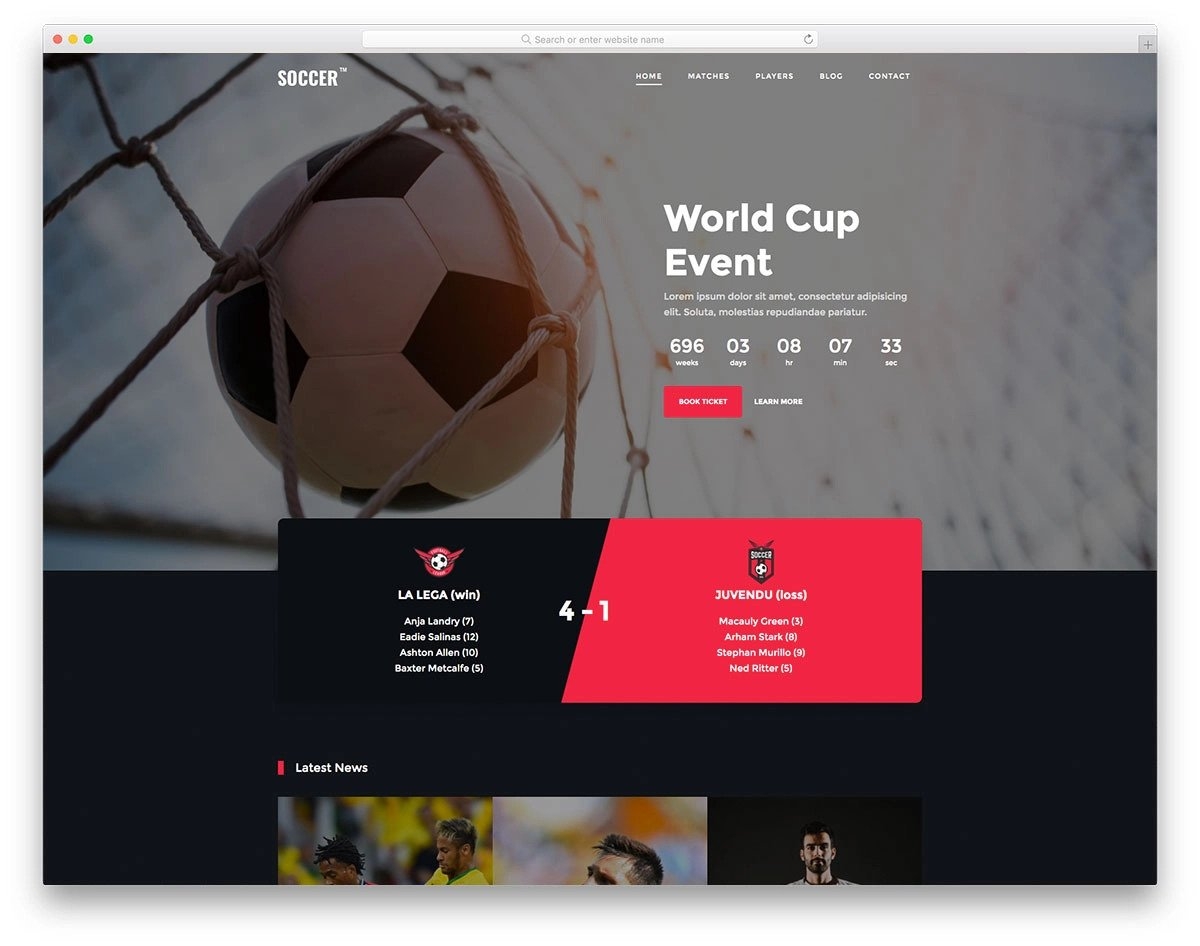 free soccer email template html