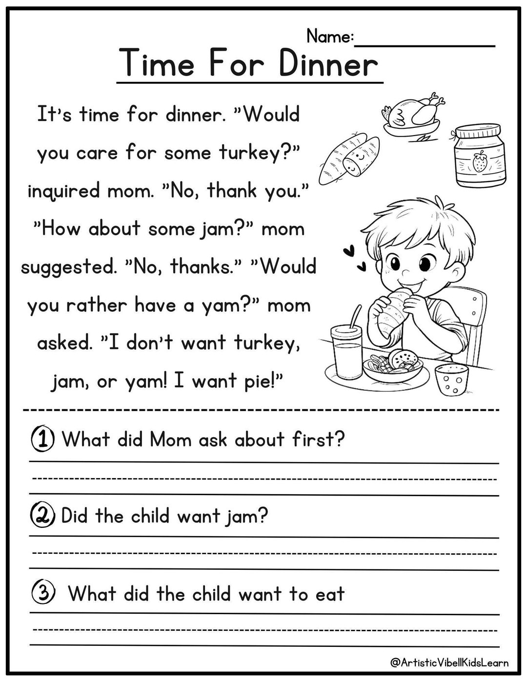 50 Kindergarten 1st Grade Reading Comprehension Passages Worksheets Sentences Reading Worksheet Fluency Worksheet English Learing Set 1 Etsy