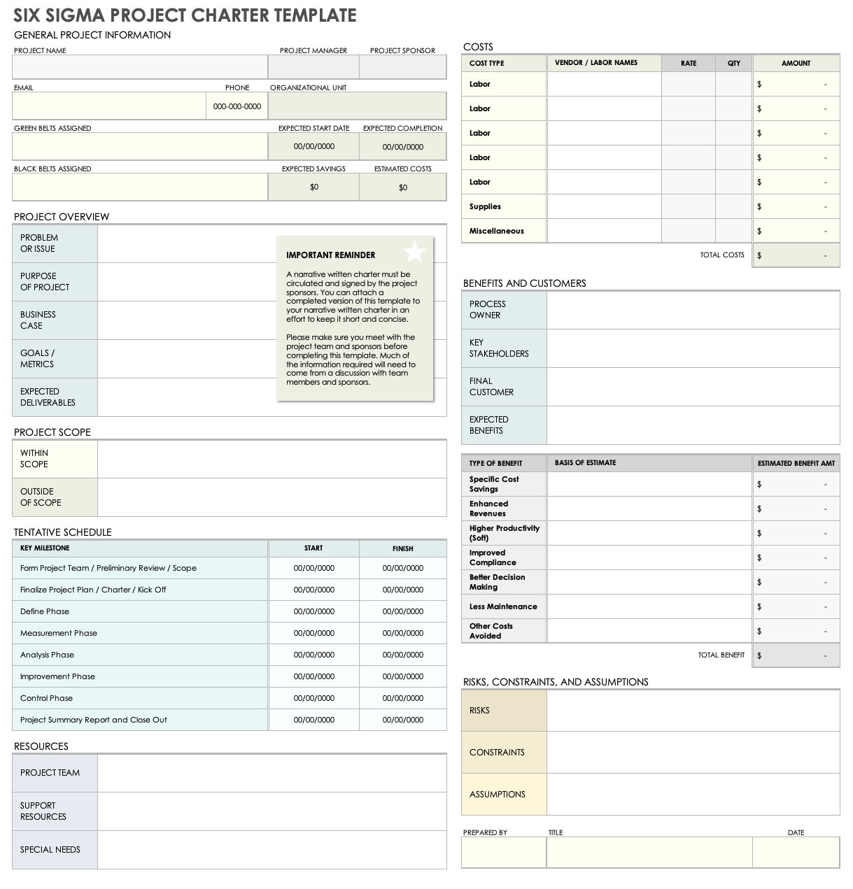 6 Free Project Charter Templates With Expert Tips Smartsheet 6 Free Project Charter Templates With Expert Tips Smartsheet