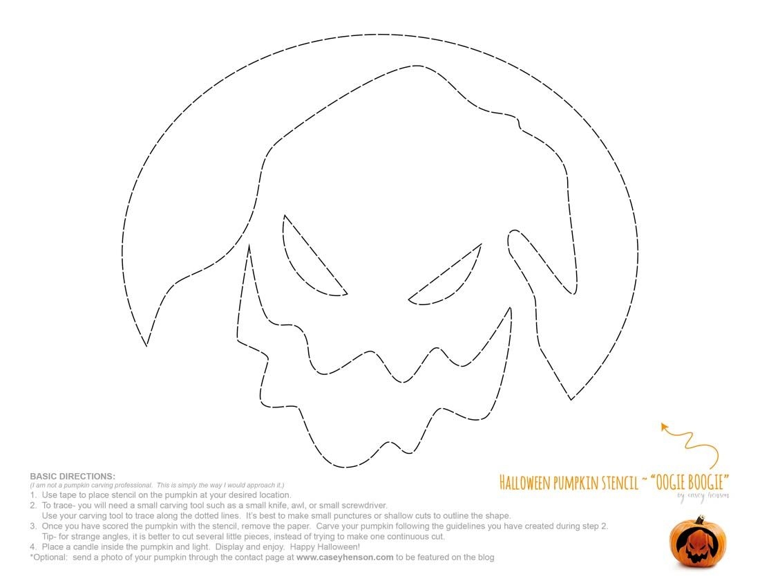 oogie boogie pumpkin template