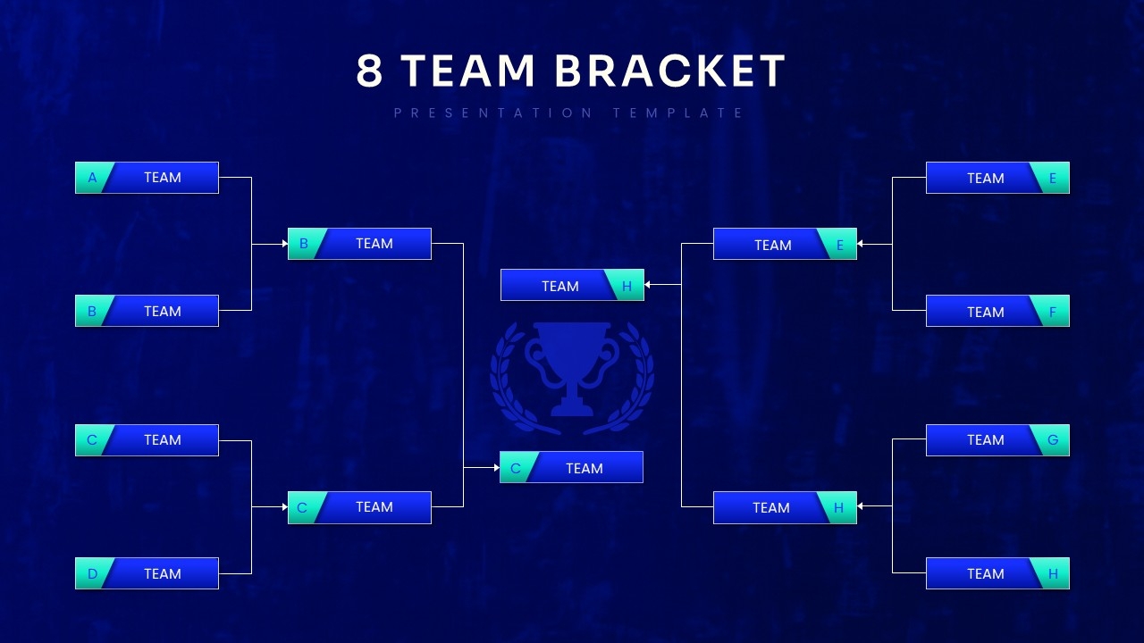 8 Team Bracket Template For PowerPoint Google Slides