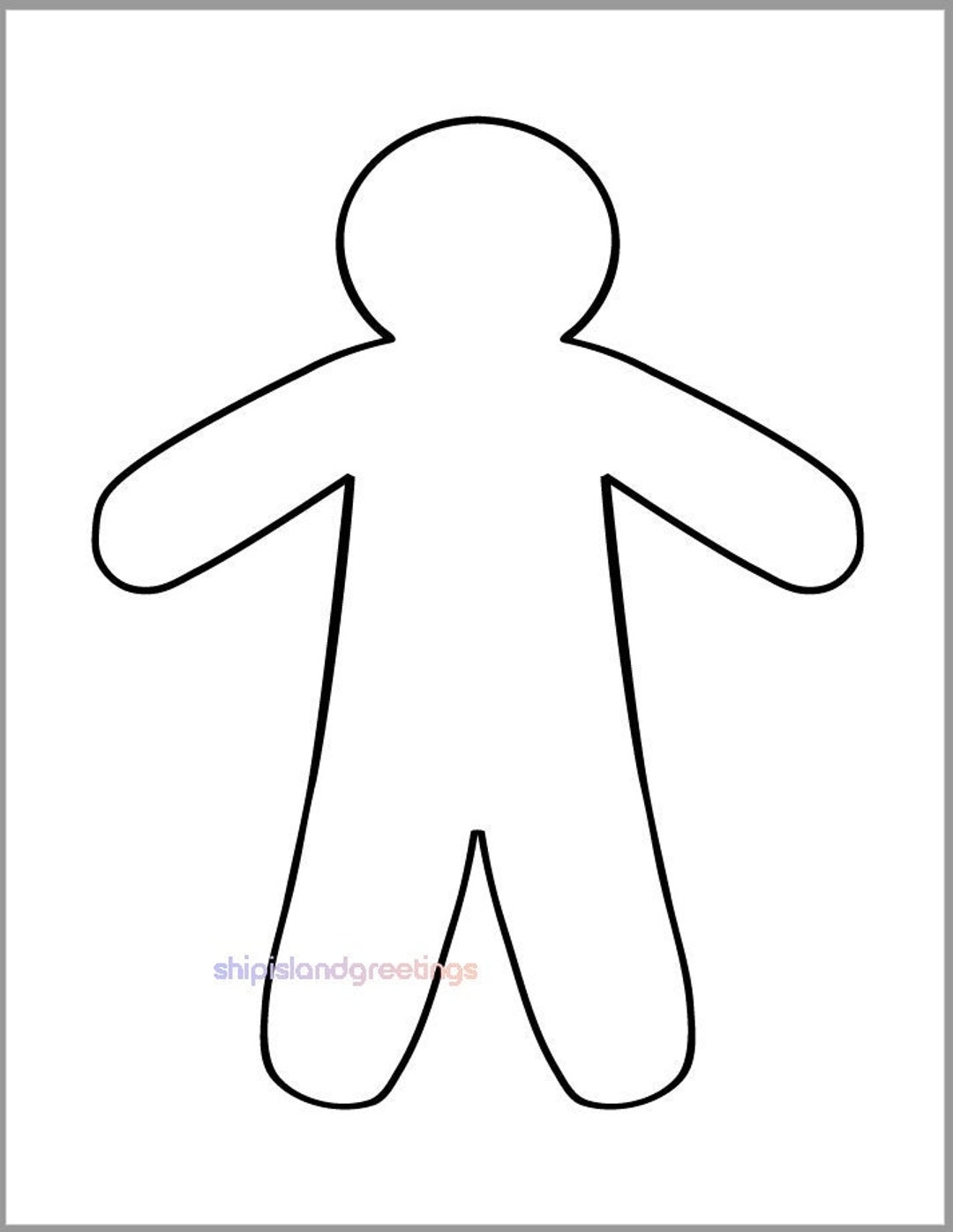 9 Inch Gingerbread Man Template printable Gingerbread Man christmas Crafts holiday Templates preschool Crafts coloring Page holiday Party Etsy