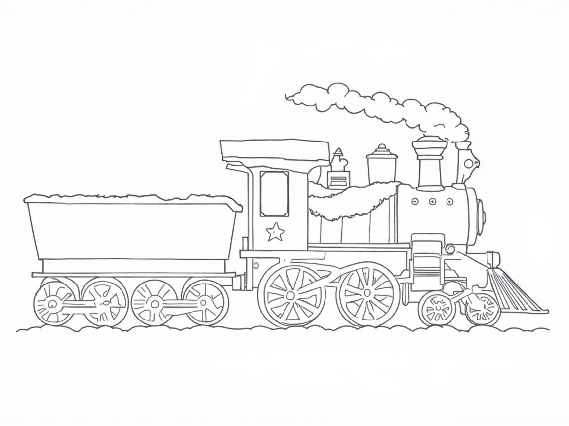 train coloring template