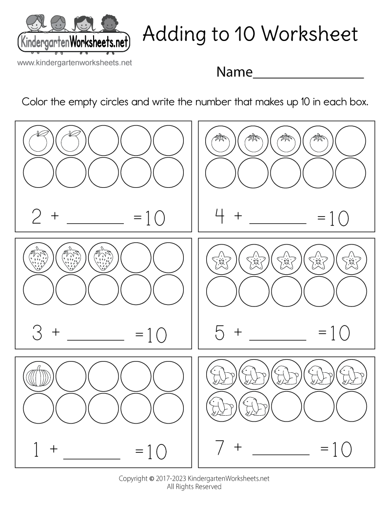 Adding To 10 Worksheet Free Printable Digital PDF Adding To 10 Worksheet Free Printable Digital PDF