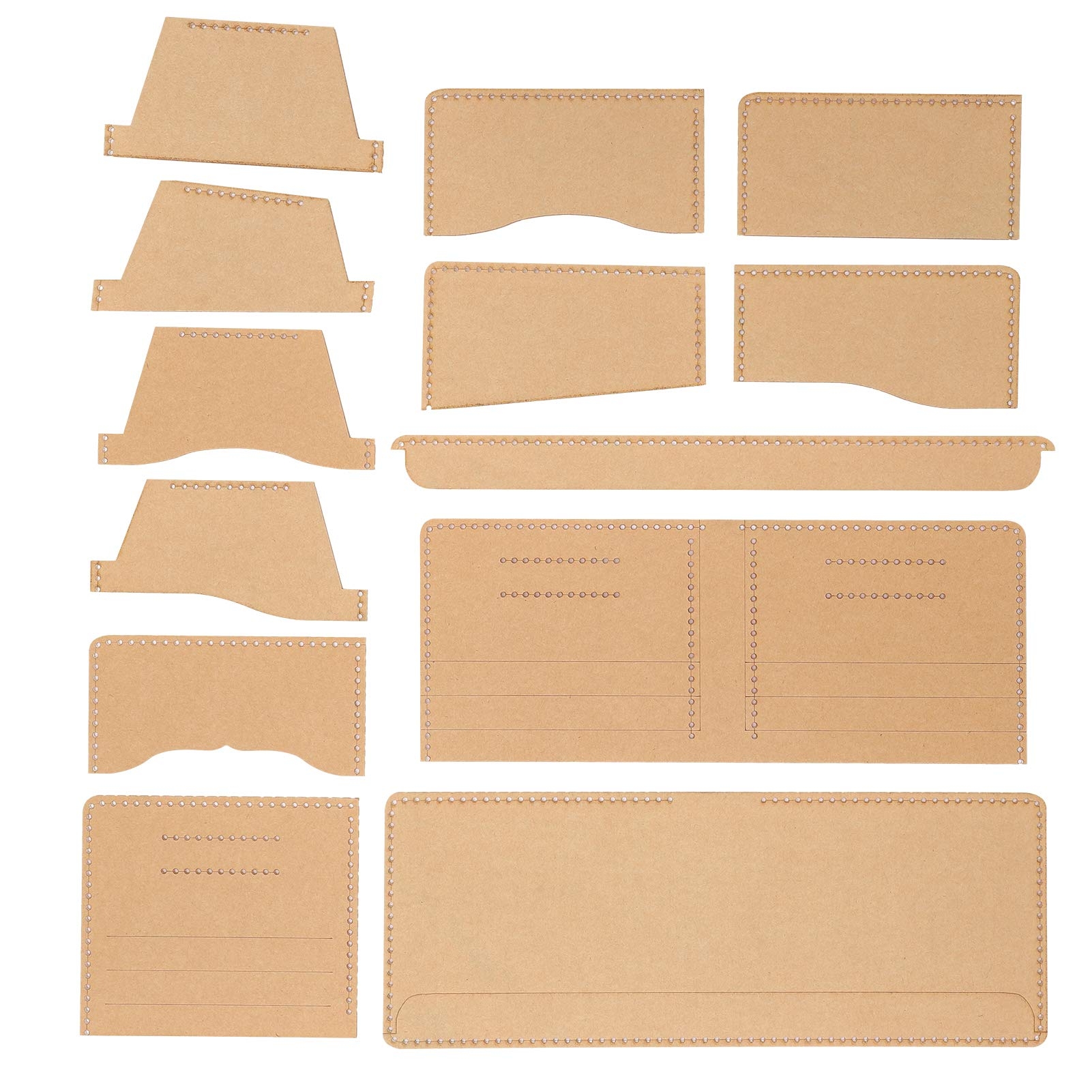 Amazon 13Pcs Leather Templates Leather Working Kit Wallet Template Universal DIY Wallet Crafts Making Accessories