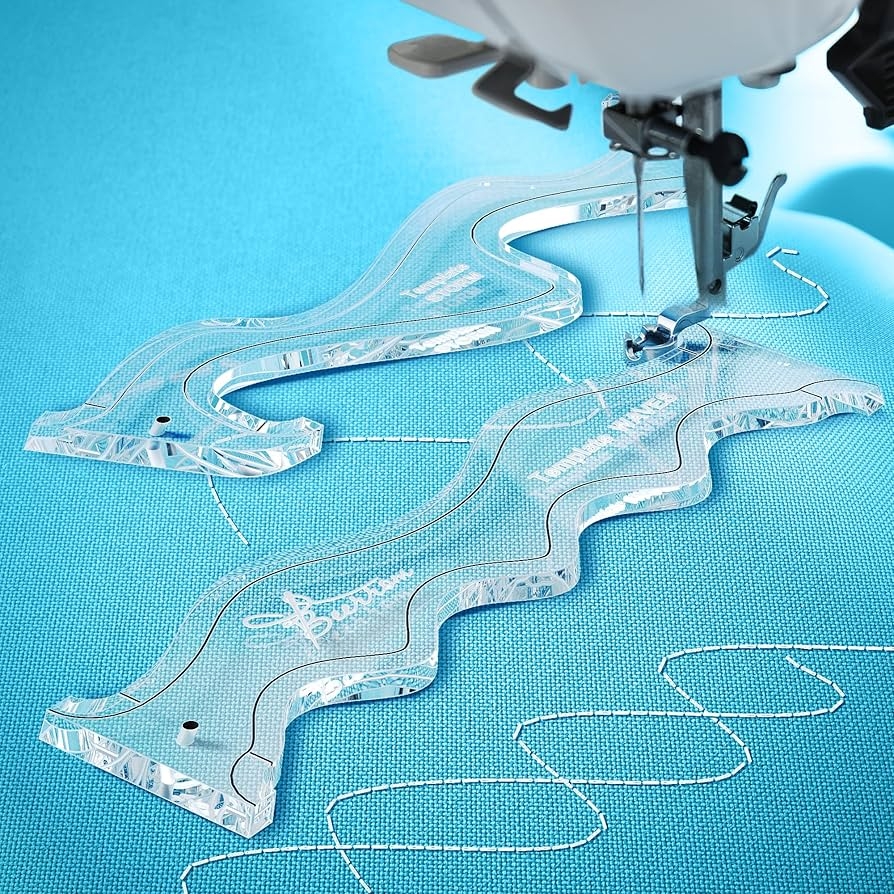 Amazon Acrylic Quilting Templates Wave Storm Quilt Ruler For Free Motion Quilting Durable Template For Industrial Domestic Sewing Machines Ideal For Meander Patterns Beginners