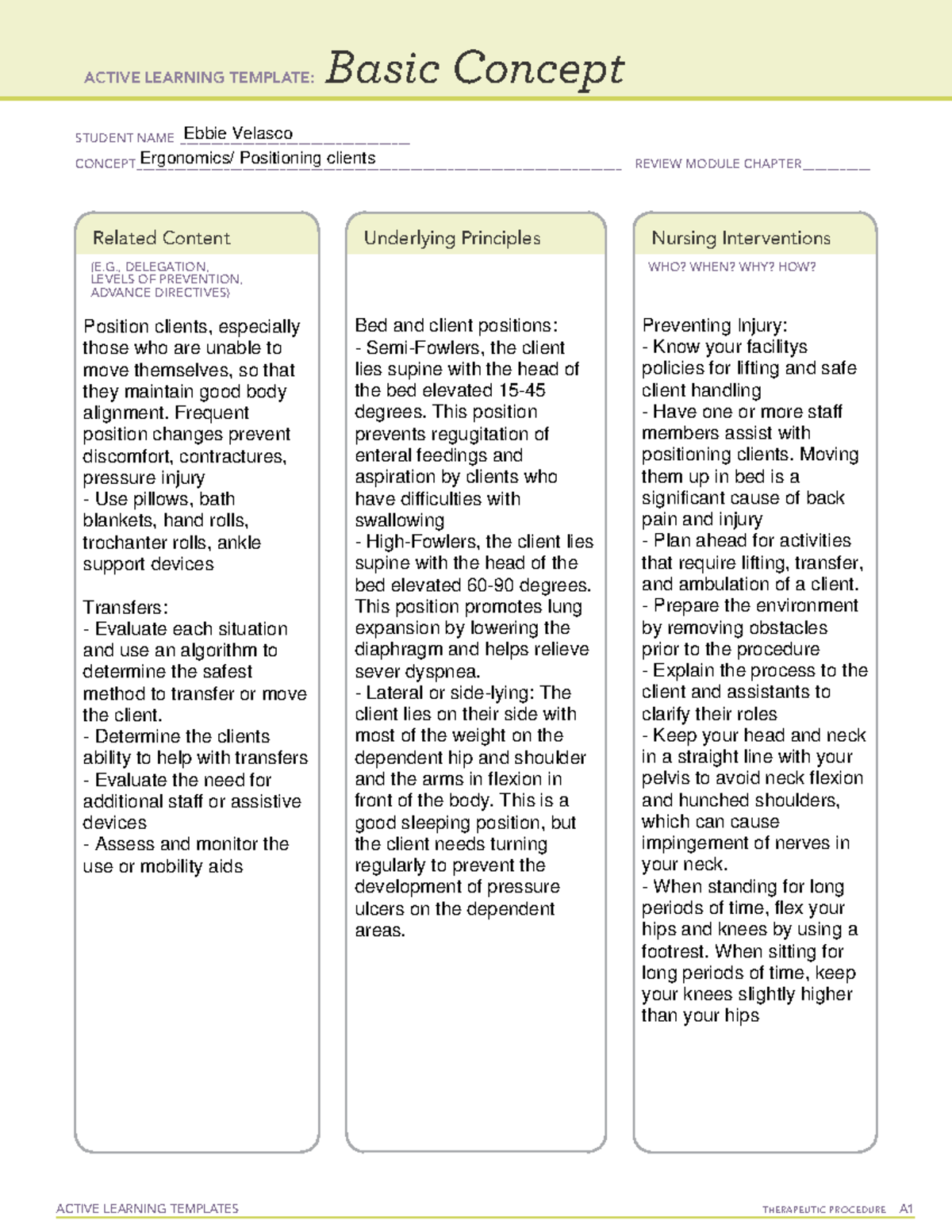 ATI Active Learning Template Therapeutic Procedures For Drug Meds Studocu