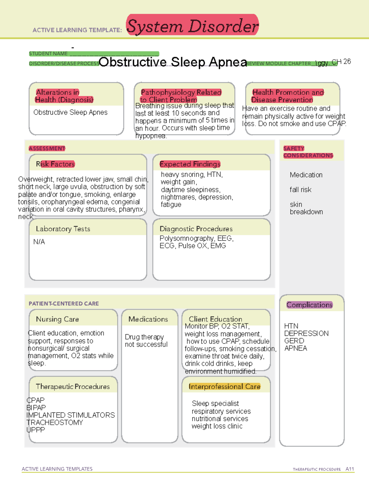 ATI System Disorder Active Learning Template Studocu