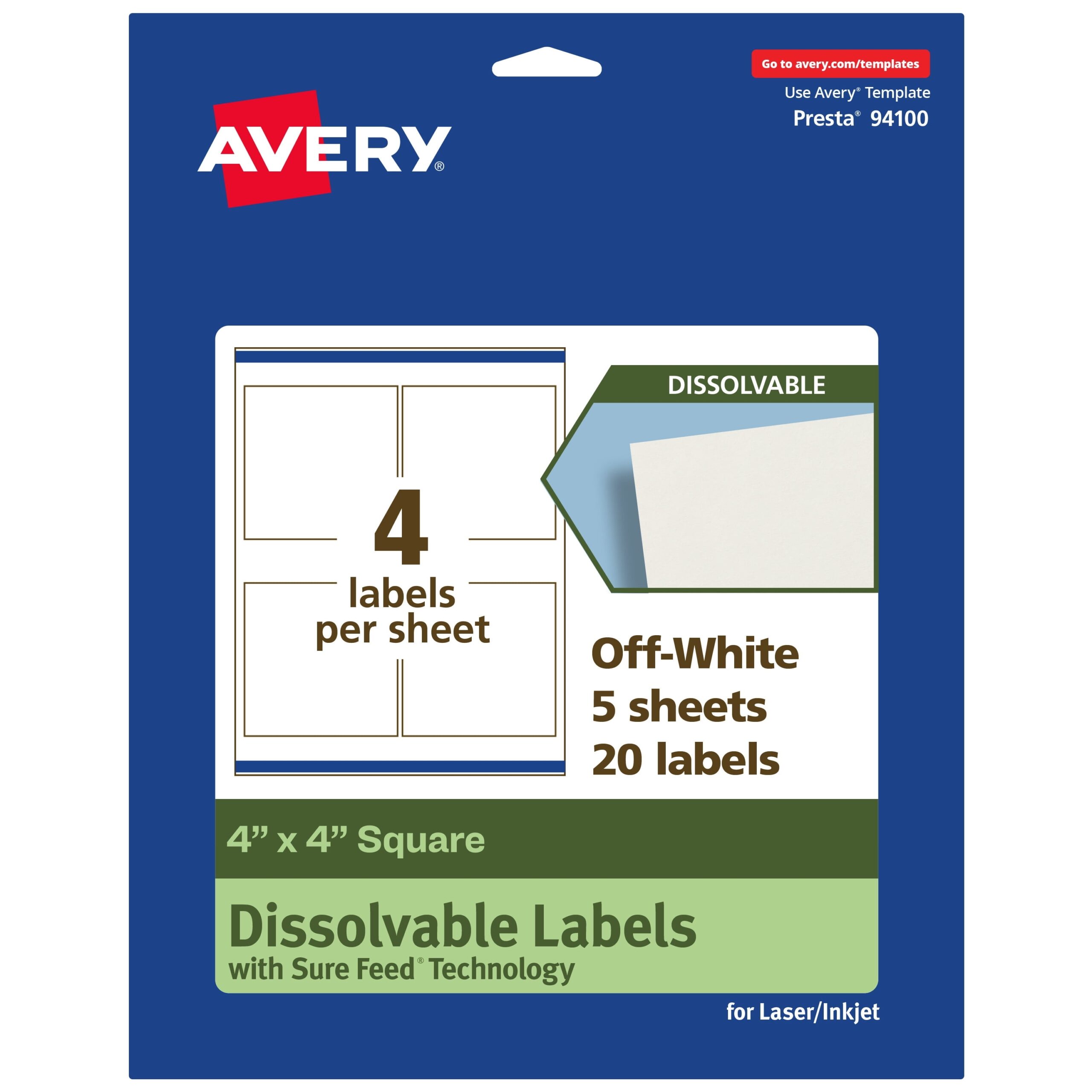 Avery Mailing Labels Laser Templates Shipping Easy Peel Return Address 1 2 x1 3 4 2 000 Labels 5267 Walmart