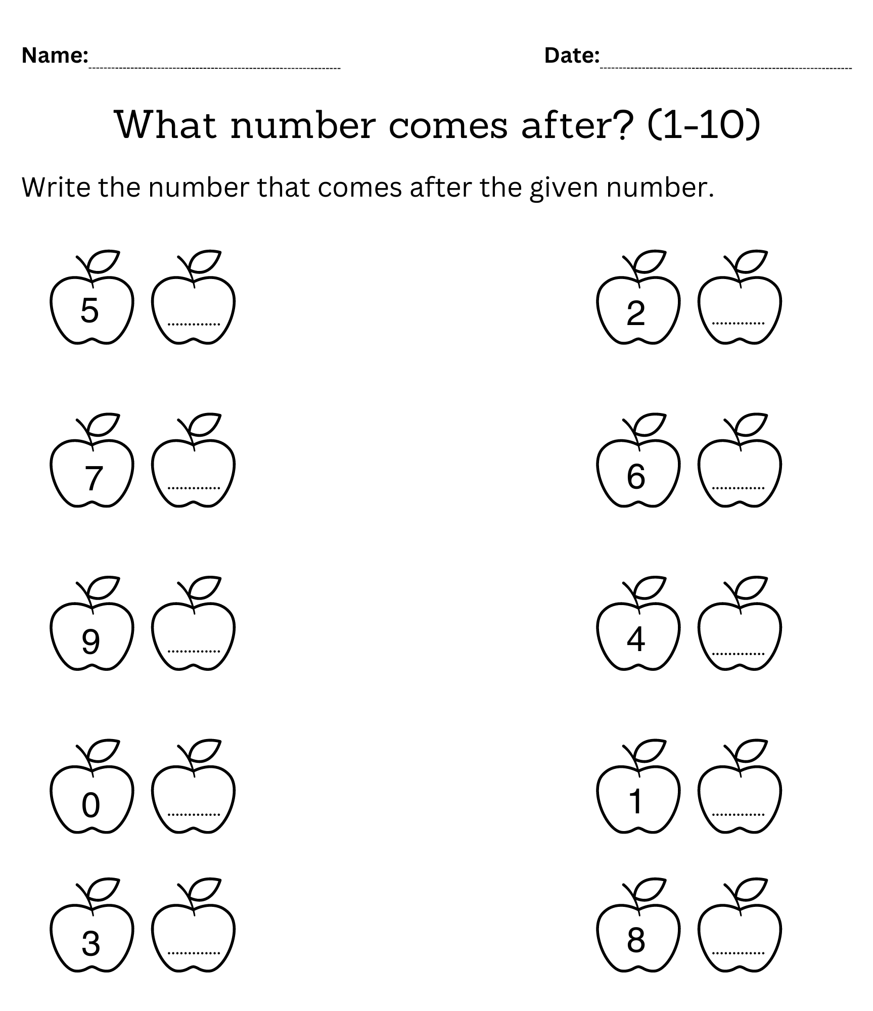 counting sheets for kindergarten counting sheets for kindergarten