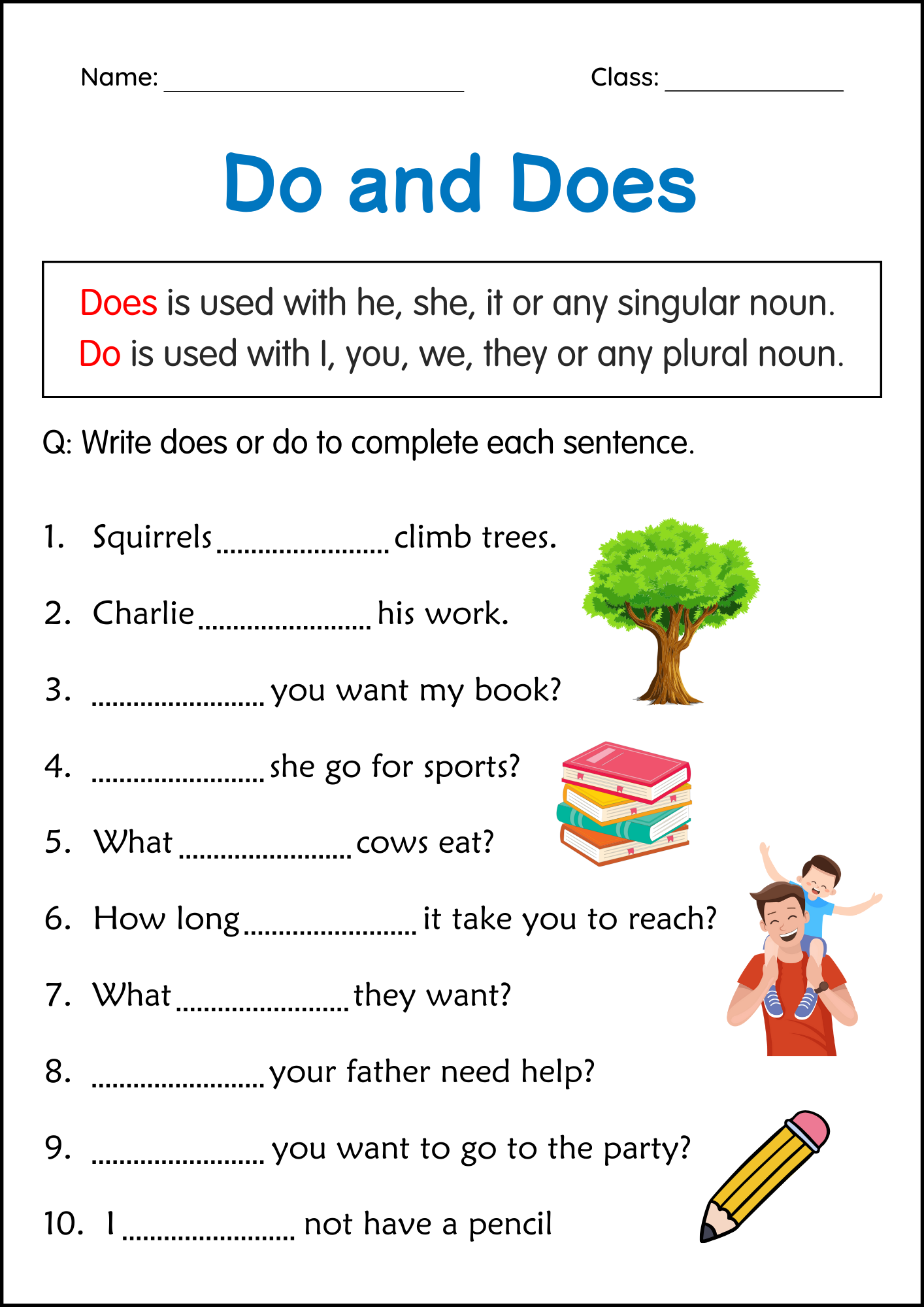 2nd grade english worksheets
