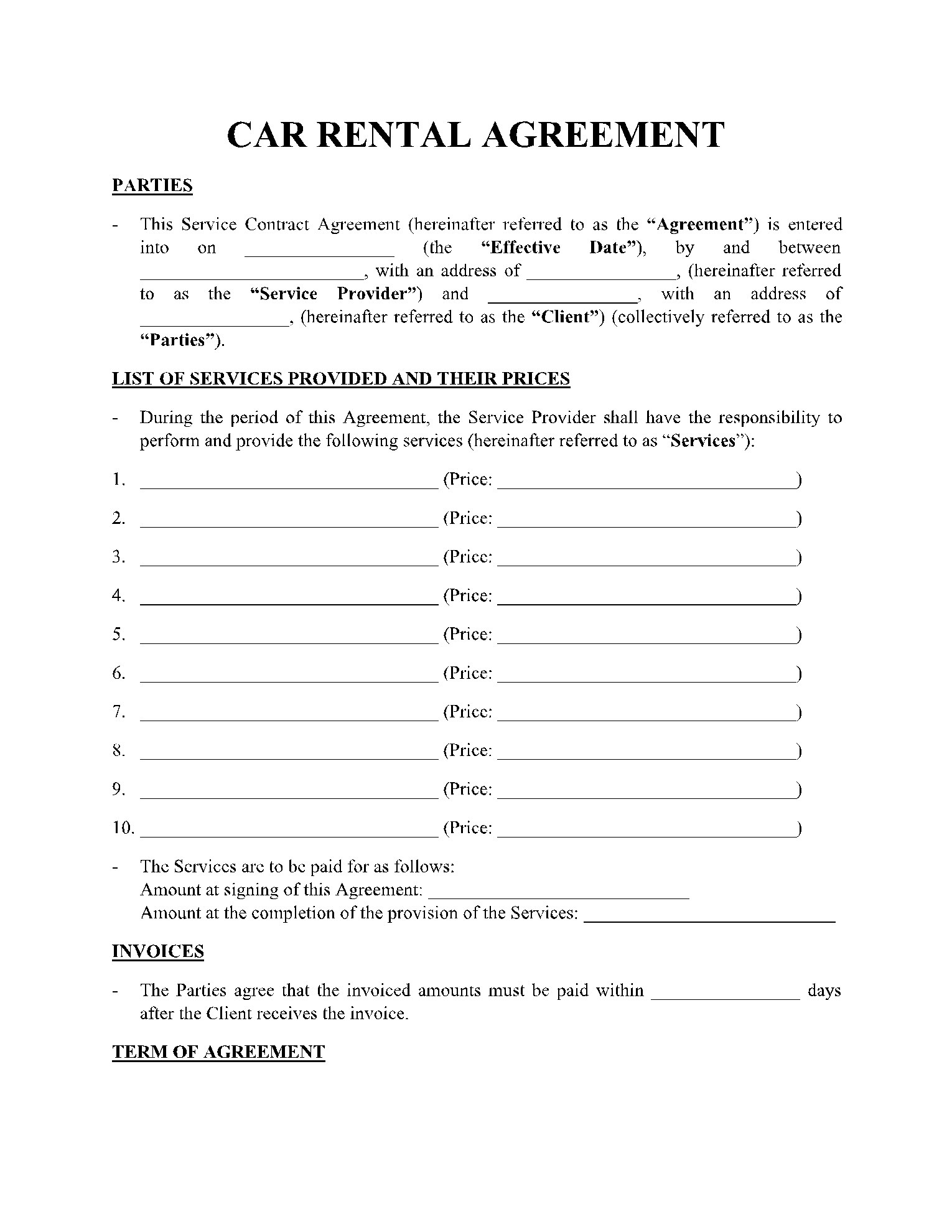 Best Car Rental Agreement Template In 2021 CocoSign Best Car Rental Agreement Template In 2021 CocoSign