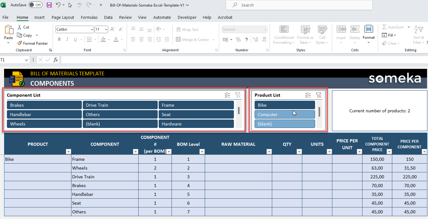 Bill Of Materials Template In Excel Create BOM Tree Bill Of Materials Template In Excel Create BOM Tree