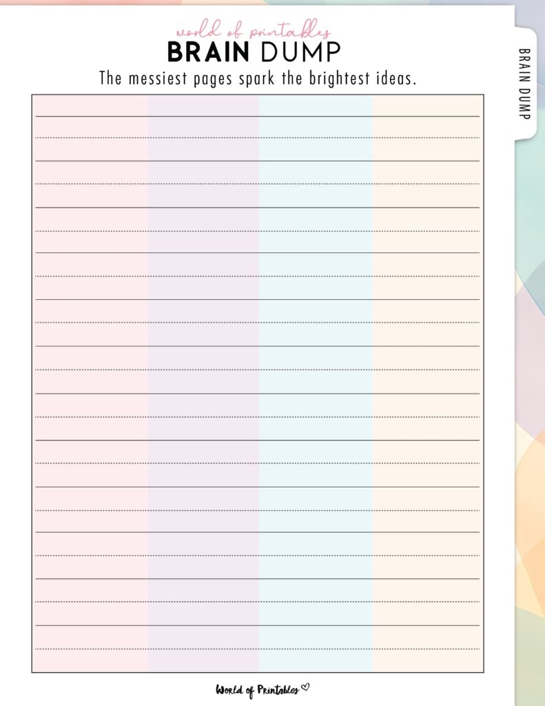 brain dump template