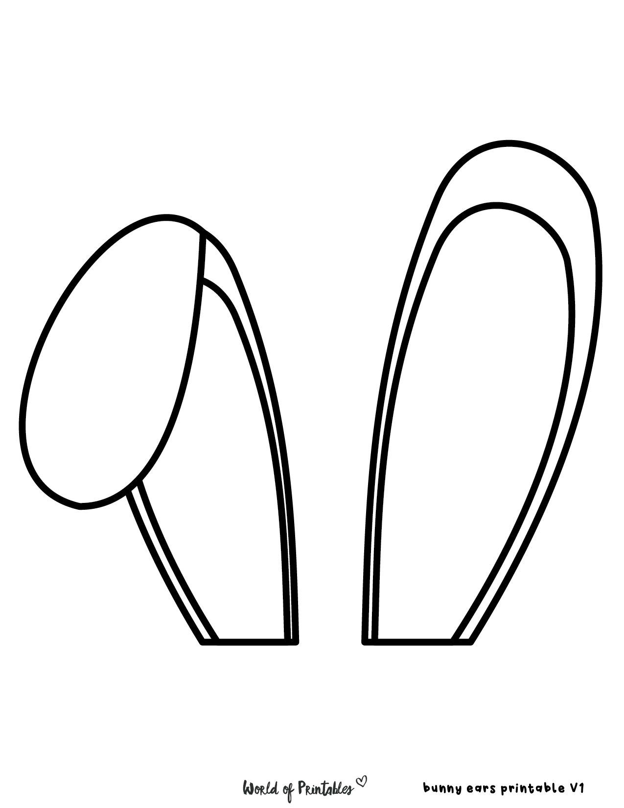 template bunny ears