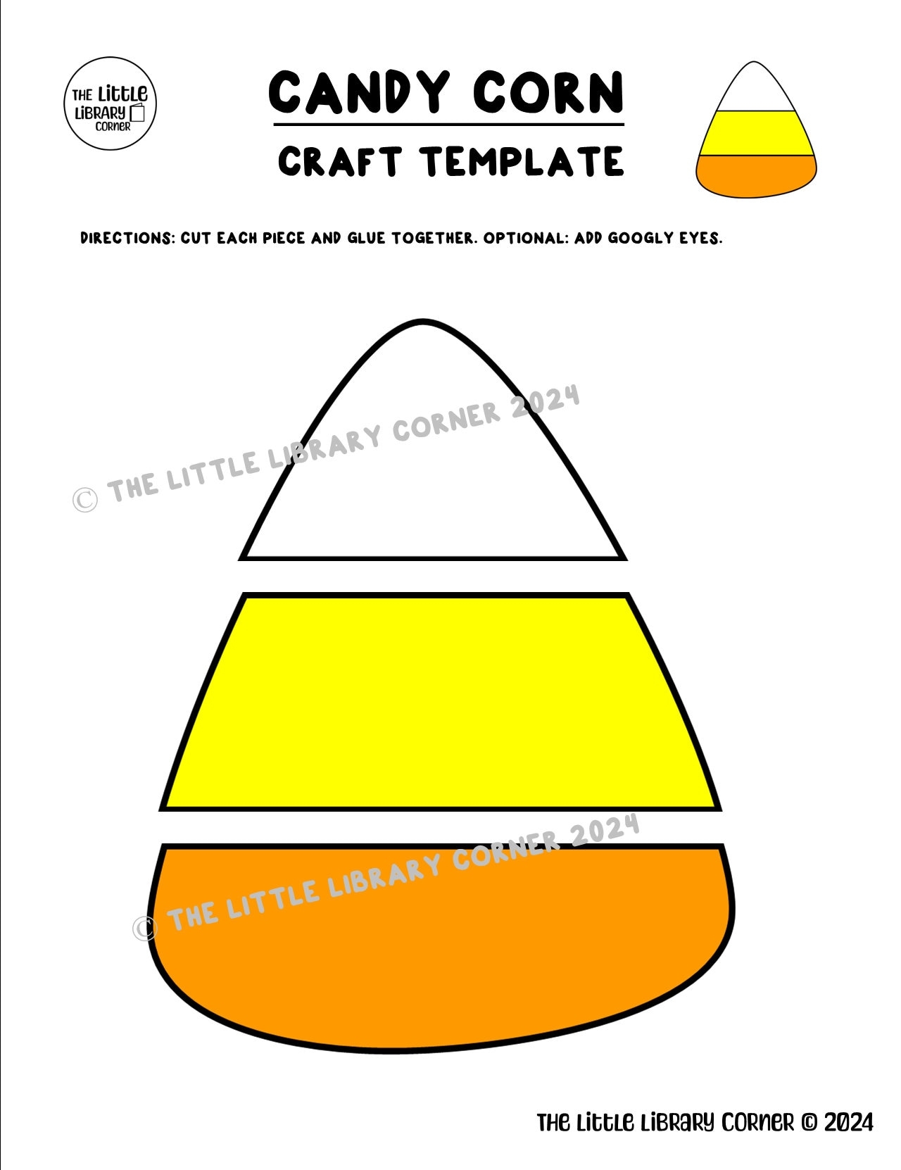 candy corn template candy corn template
