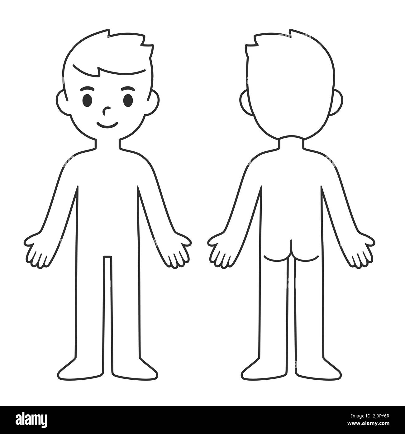 Cartoon Child Body Chart Front And Back View Blank Boy Body Outline Template Isolated Vector Illustration Stock Vector Image Art Alamy Cartoon Child Body Chart Front And Back View Blank Boy Body Outline Template Isolated Vector Illustration Stock Vector Image Art Alamy